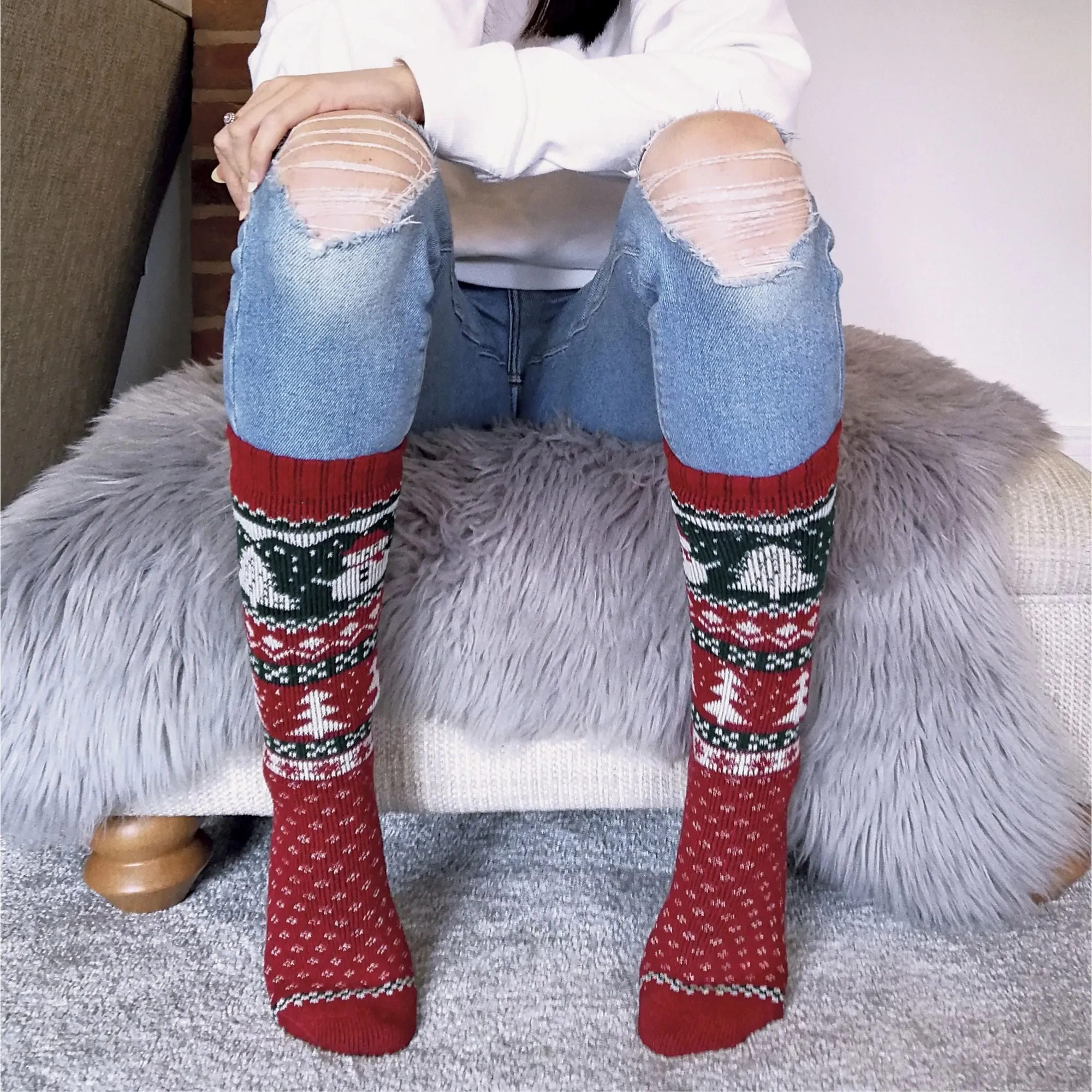 1 Pack Ladies Wool Christmas Novelty Socks