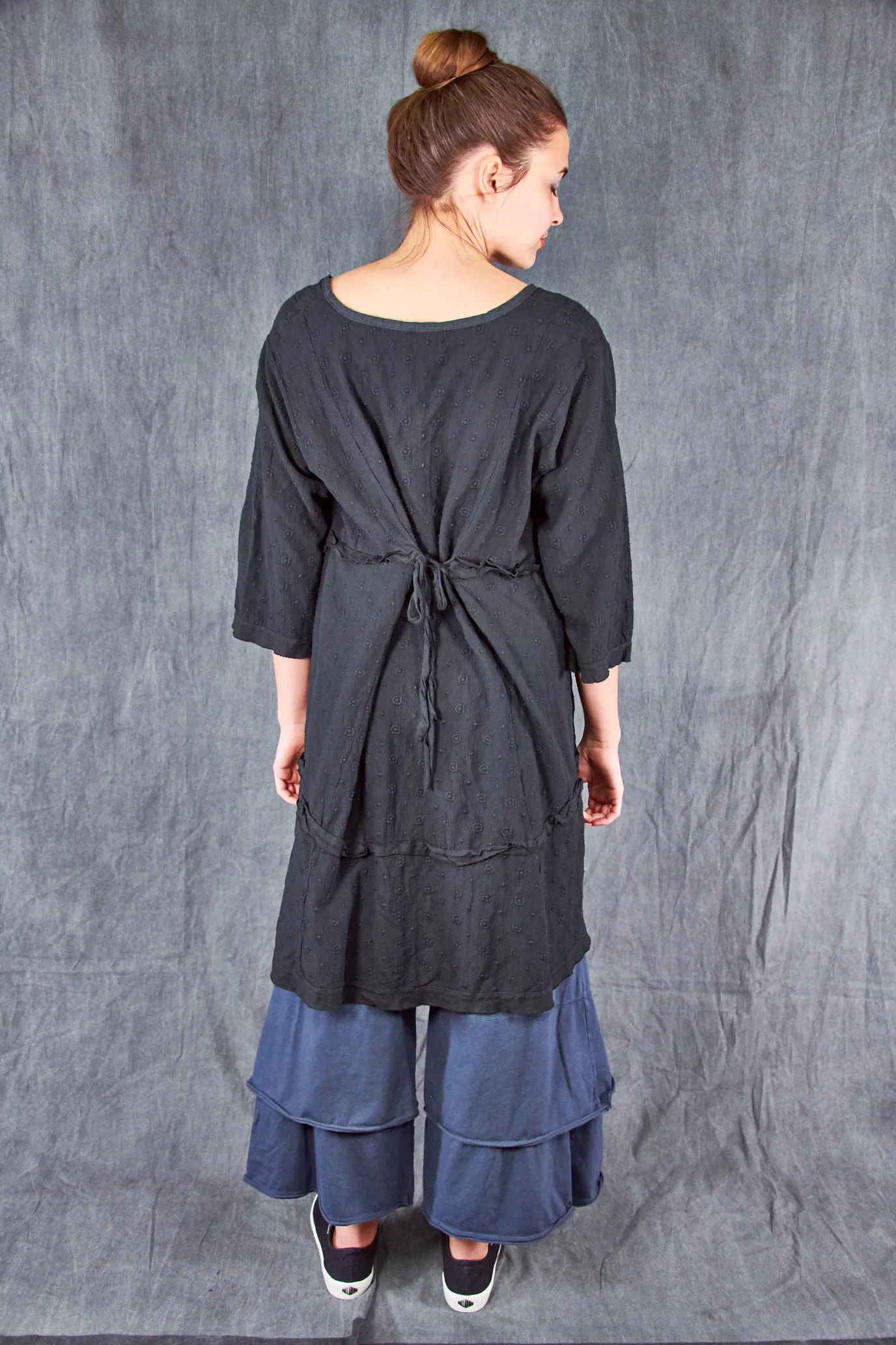 2311 Gypsy Gauze Summer Dress-Black-U