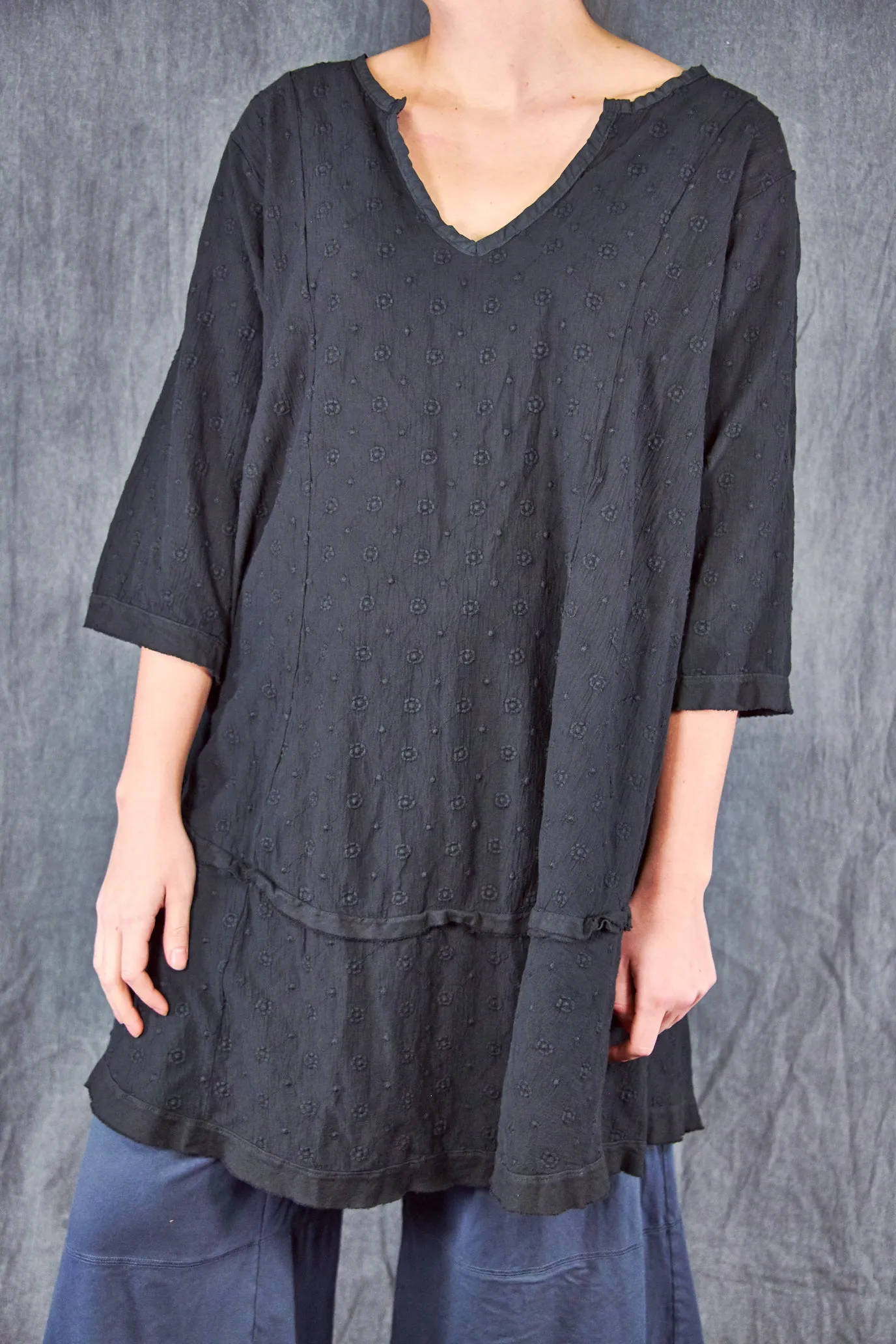 2311 Gypsy Gauze Summer Dress-Black-U