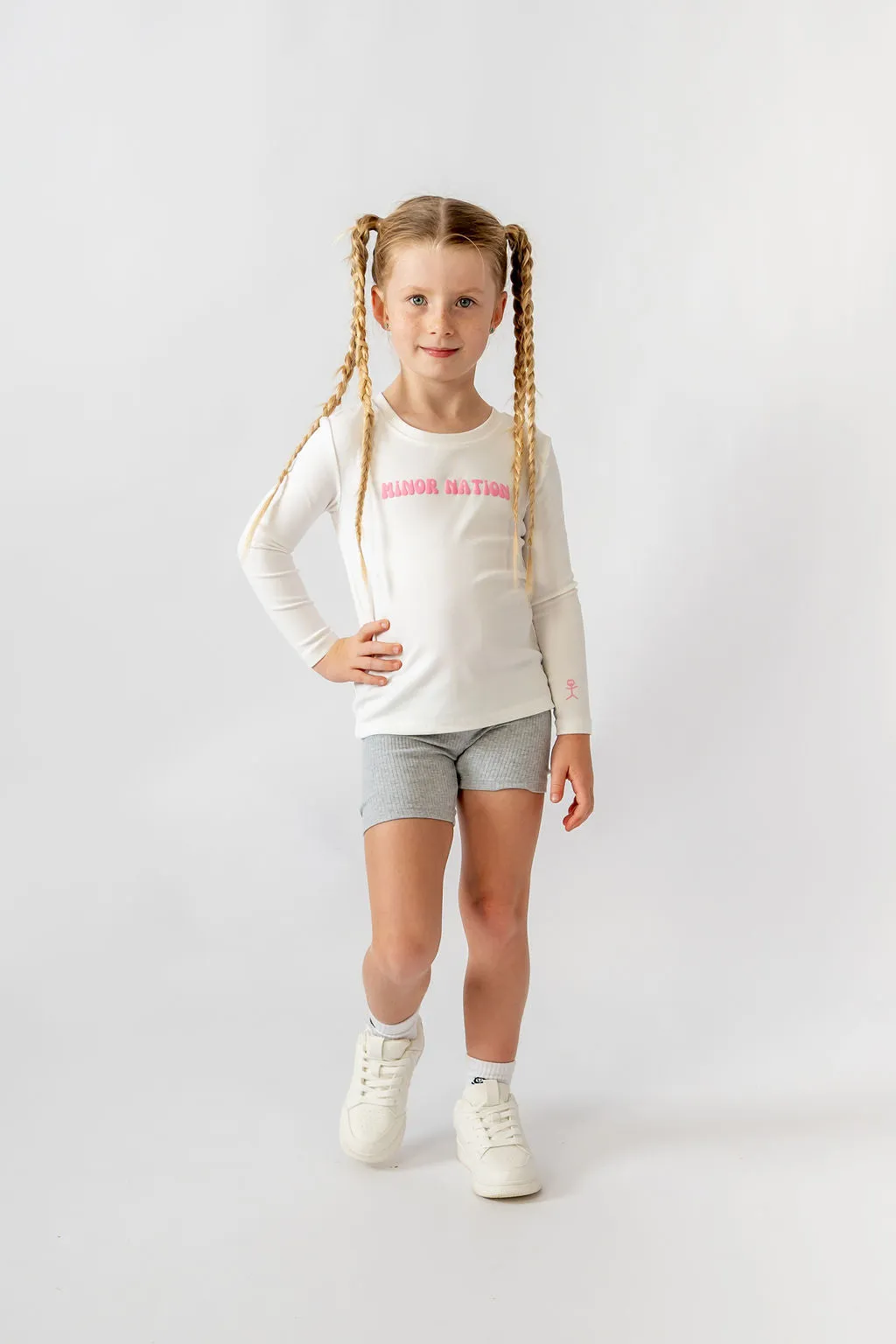 3 x Long Sleeve Top Bundle - Pink   White   Black