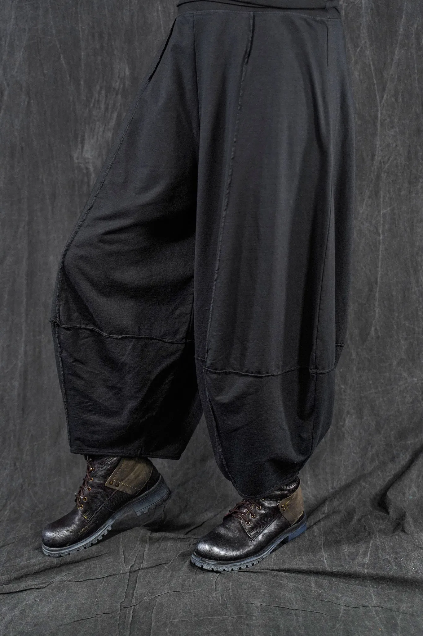 3273 Heavy French Terry Four Square Pant Noir-U
