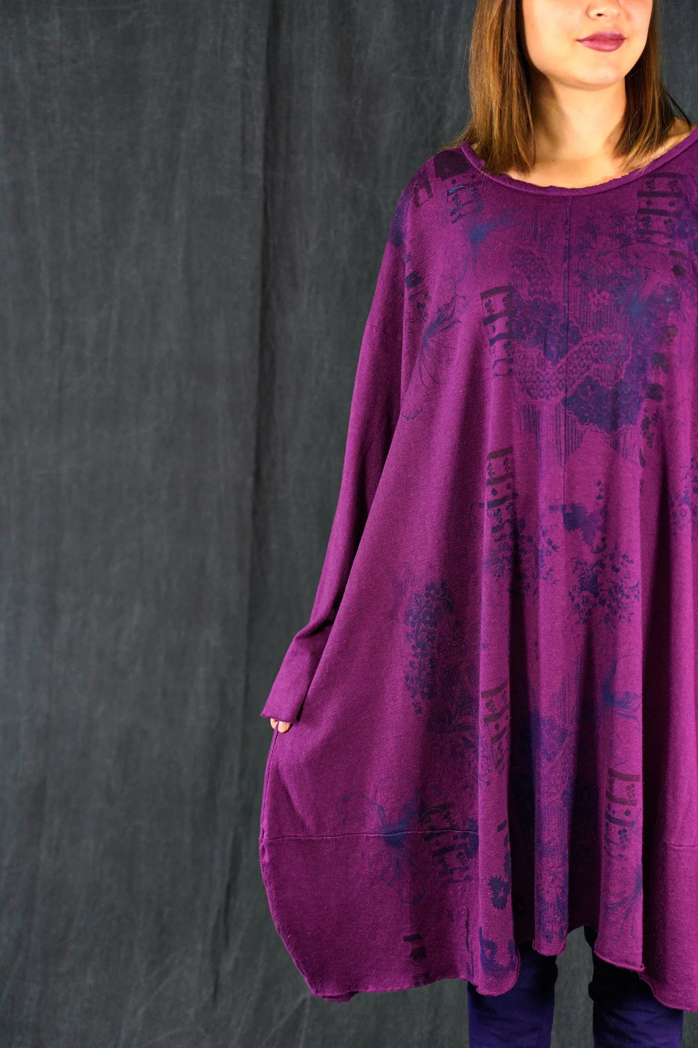 7240 Story Dress Fuchsia-Indigo Impressions
