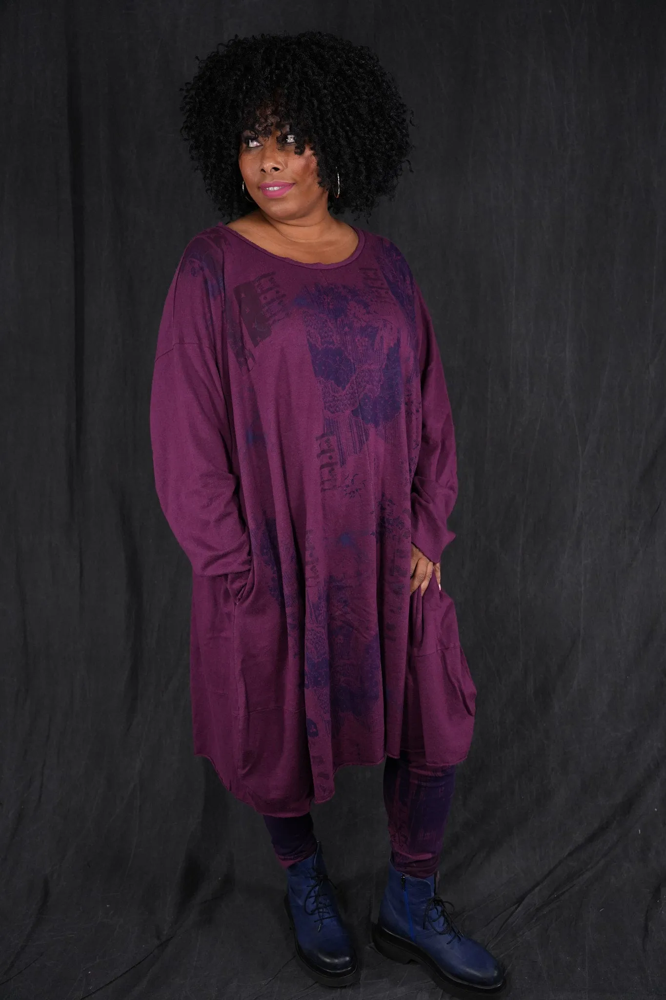 7240 Story Dress Fuchsia-Indigo Impressions