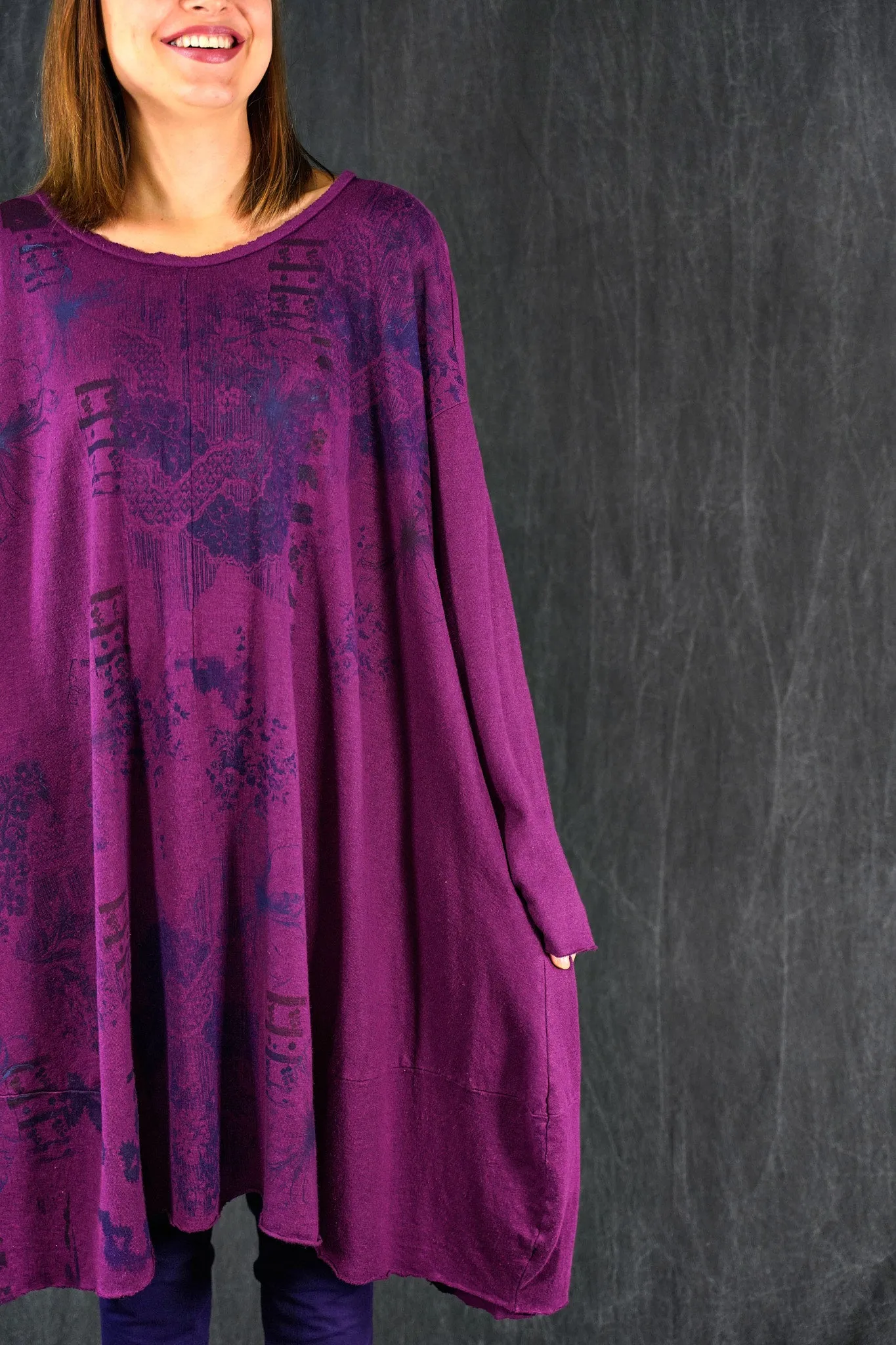7240 Story Dress Fuchsia-Indigo Impressions