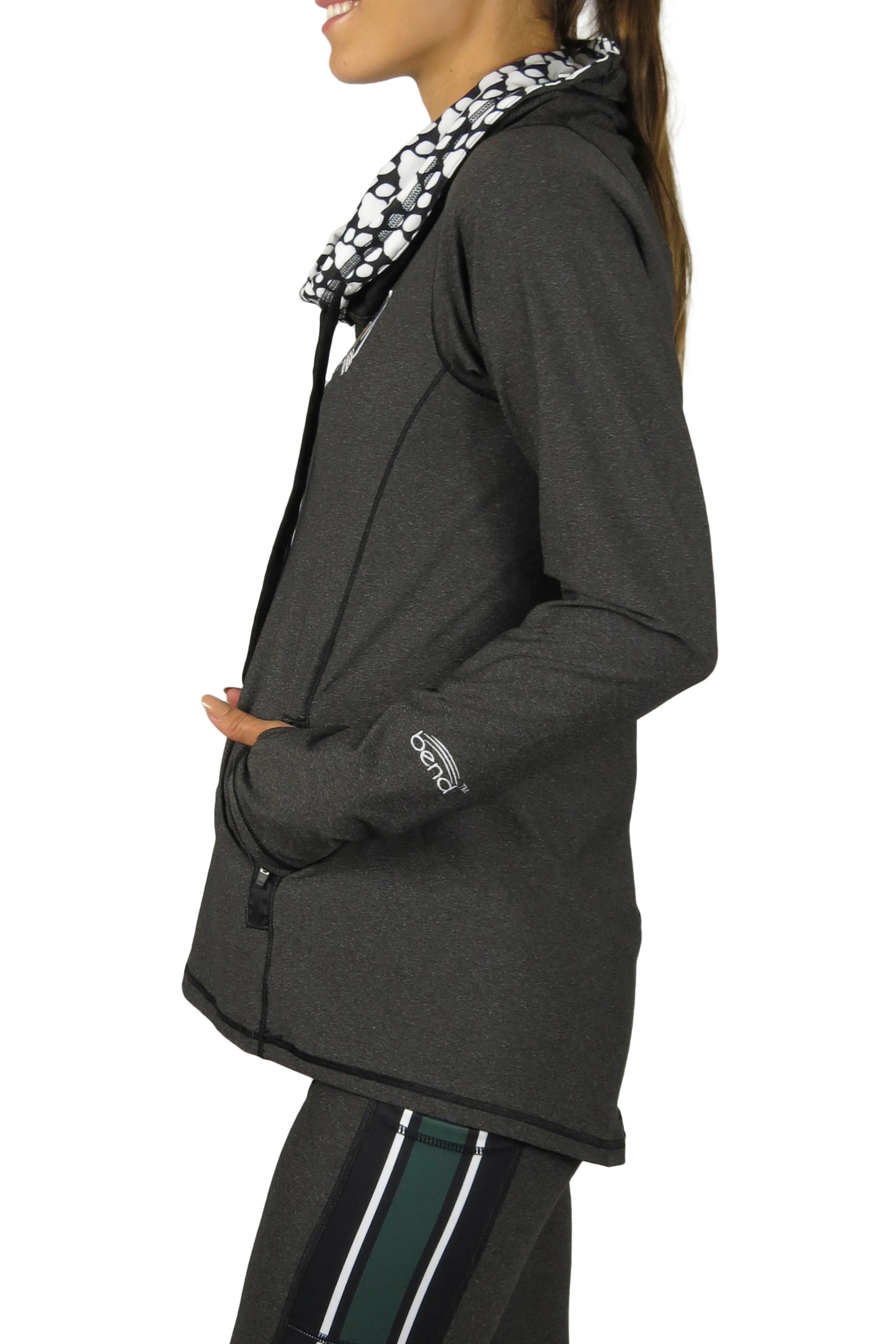 934 - The Ohio University Funnel Neck Long Sleeve/Onyx