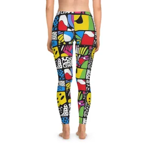 Abstract Pulse Stretchy Leggings for Active Lifestyle & Everyday Comfort
