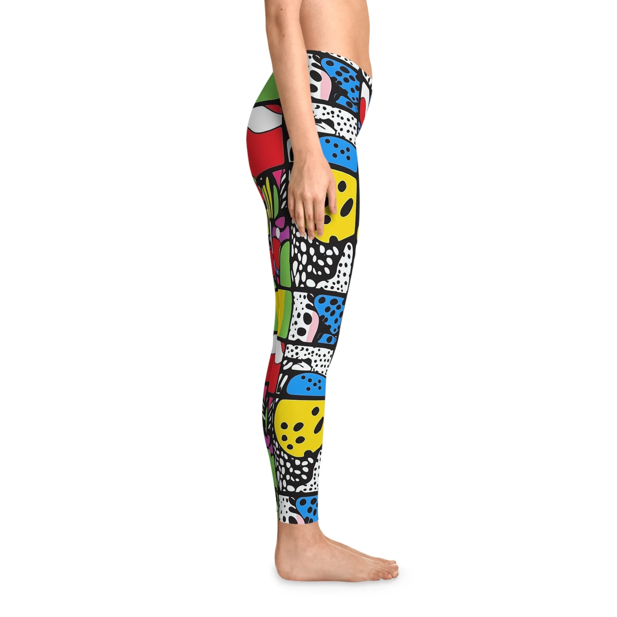 Abstract Pulse Stretchy Leggings for Active Lifestyle & Everyday Comfort