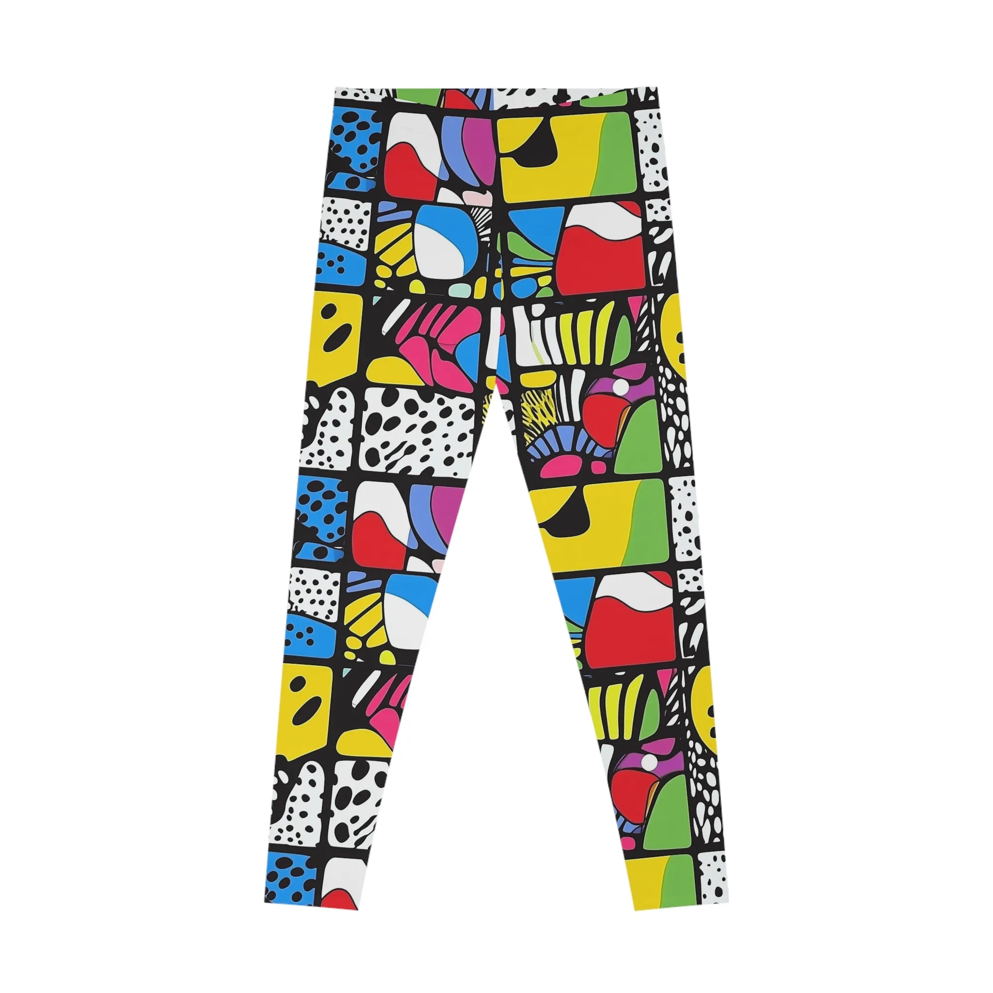 Abstract Pulse Stretchy Leggings for Active Lifestyle & Everyday Comfort