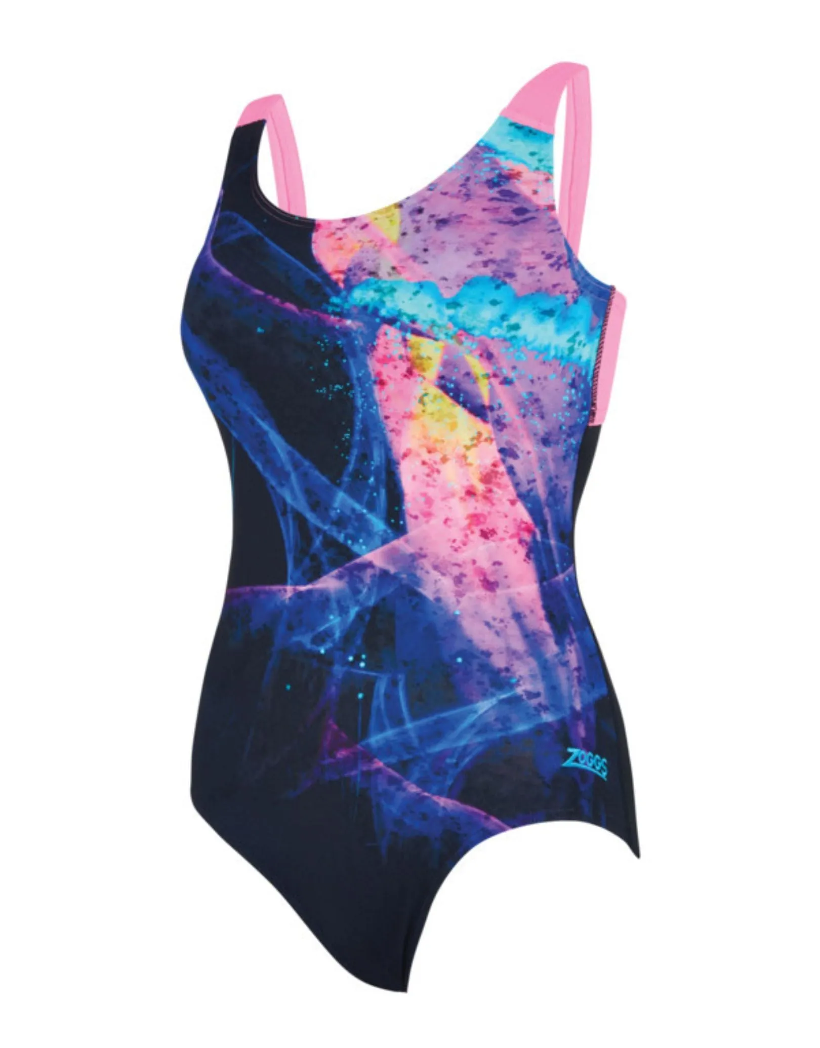 Acid Wave Speedback Swimsuit - Black/Pink