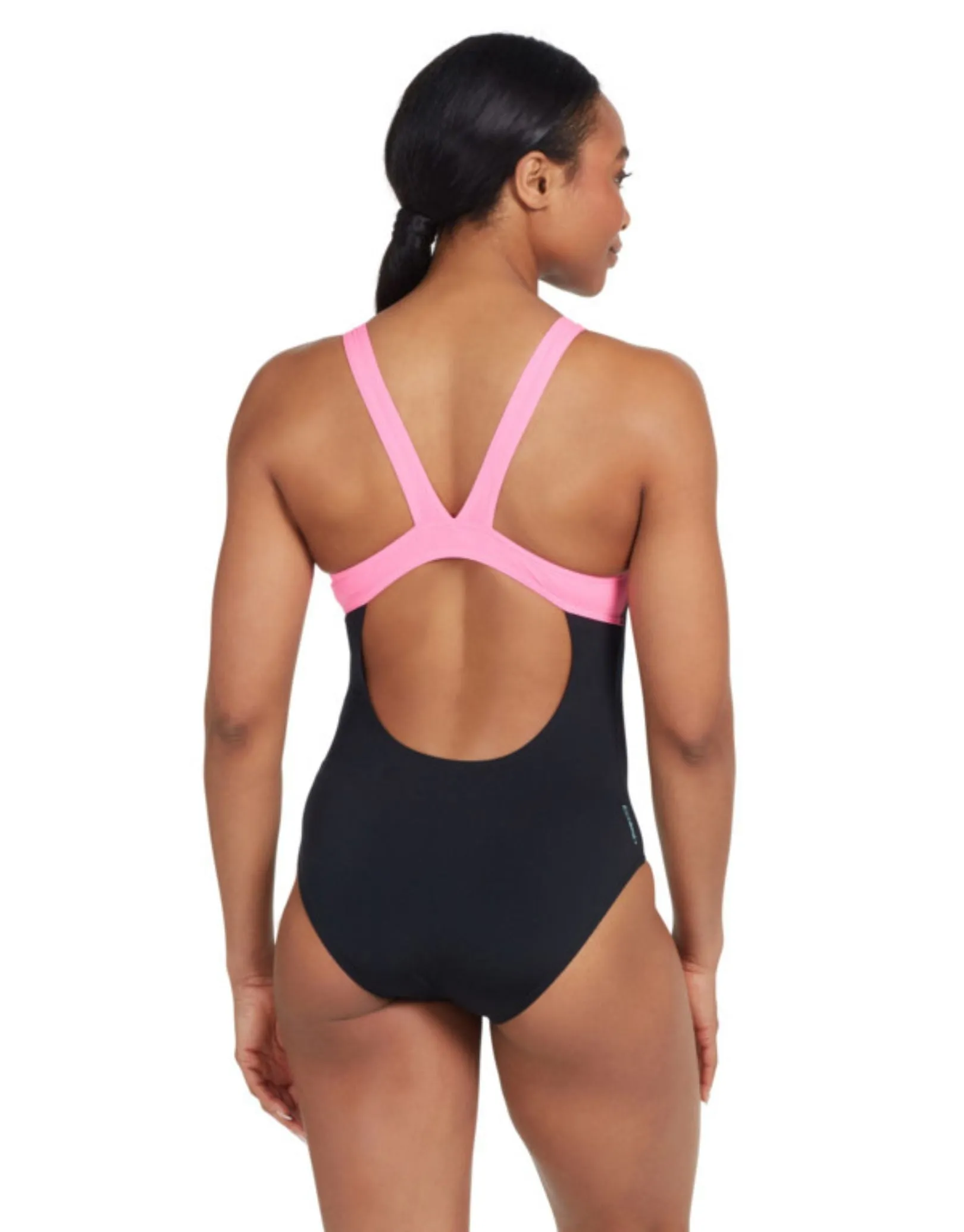 Acid Wave Speedback Swimsuit - Black/Pink