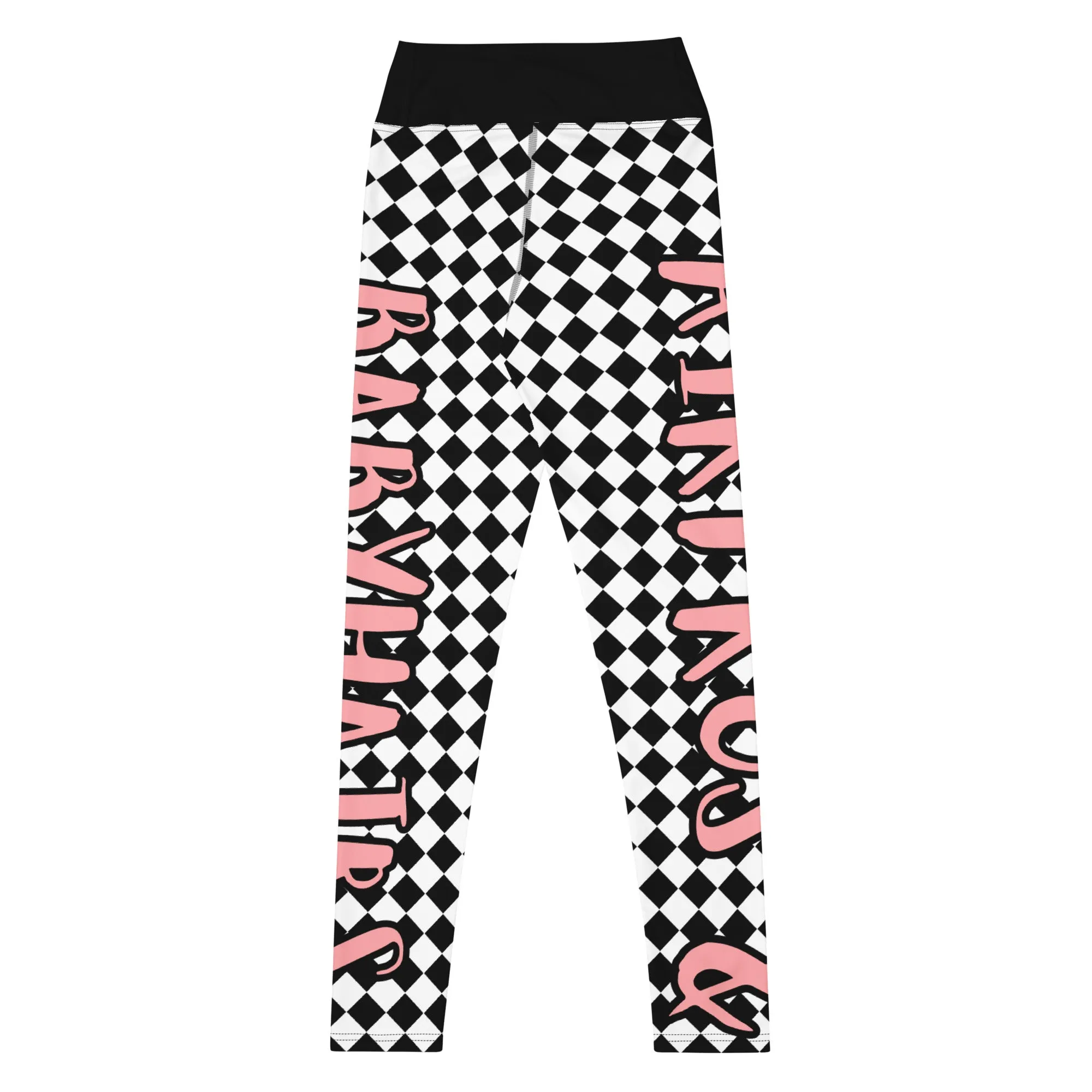 Airfros And Babyhairs Black and White Checkered Twinning Leggings