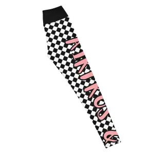Airfros And Babyhairs Black and White Checkered Twinning Leggings