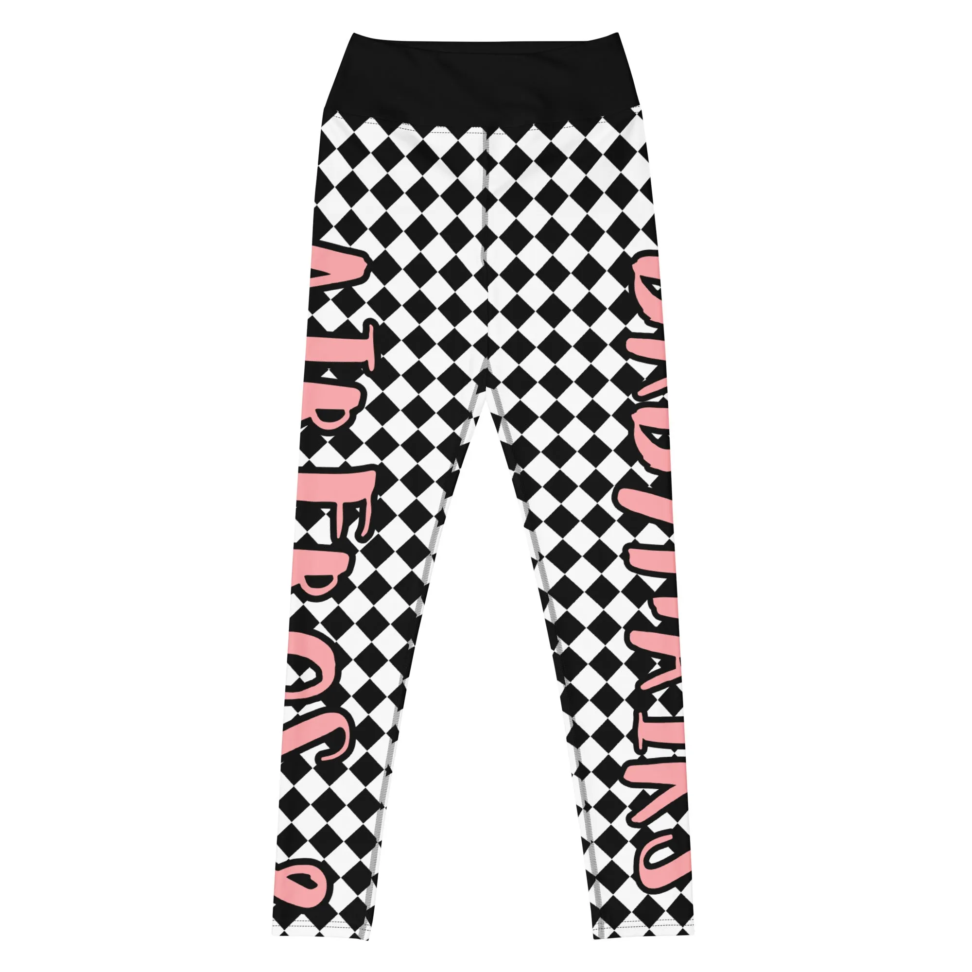Airfros And Babyhairs Black and White Checkered Twinning Leggings
