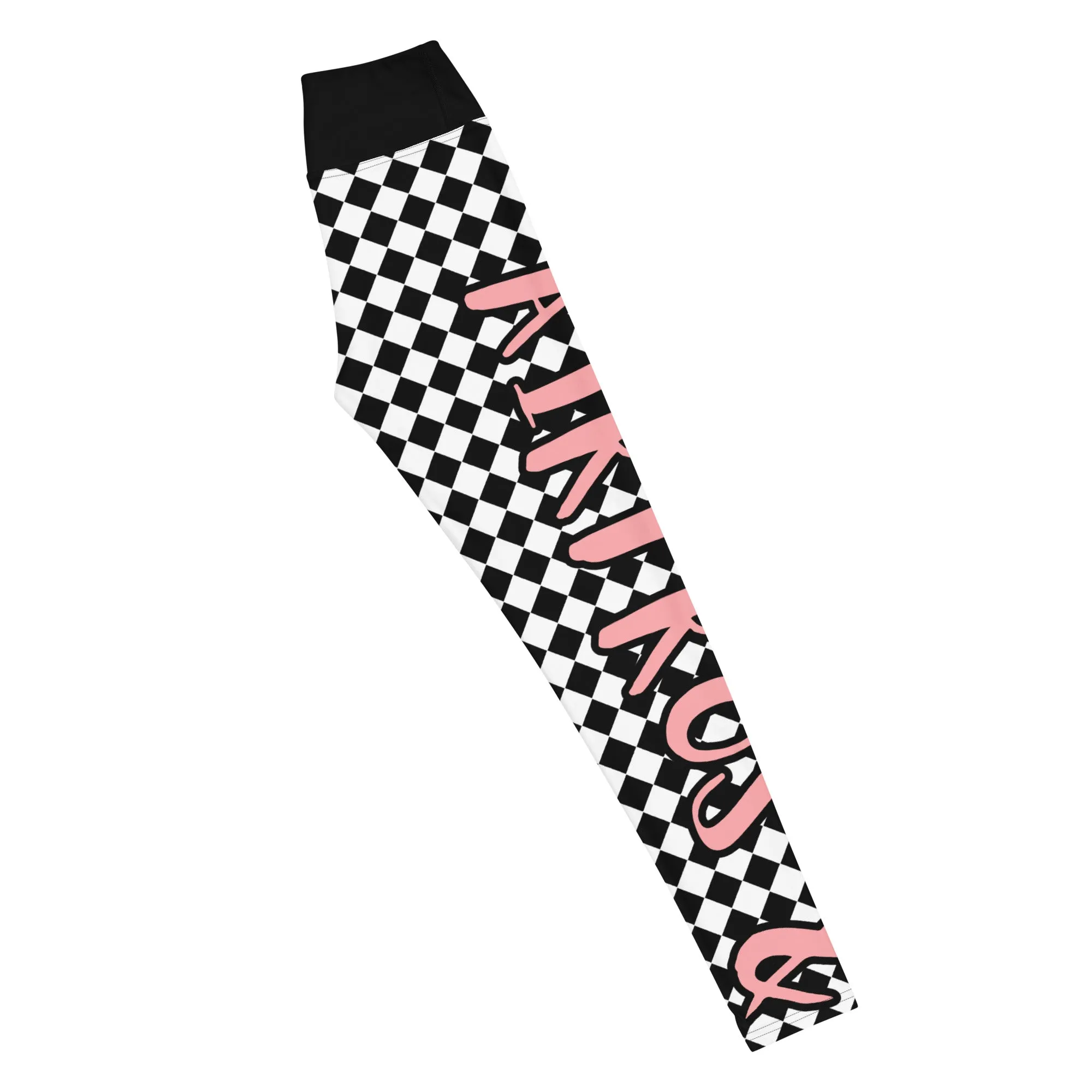 Airfros And Babyhairs Black and White Checkered Twinning Leggings