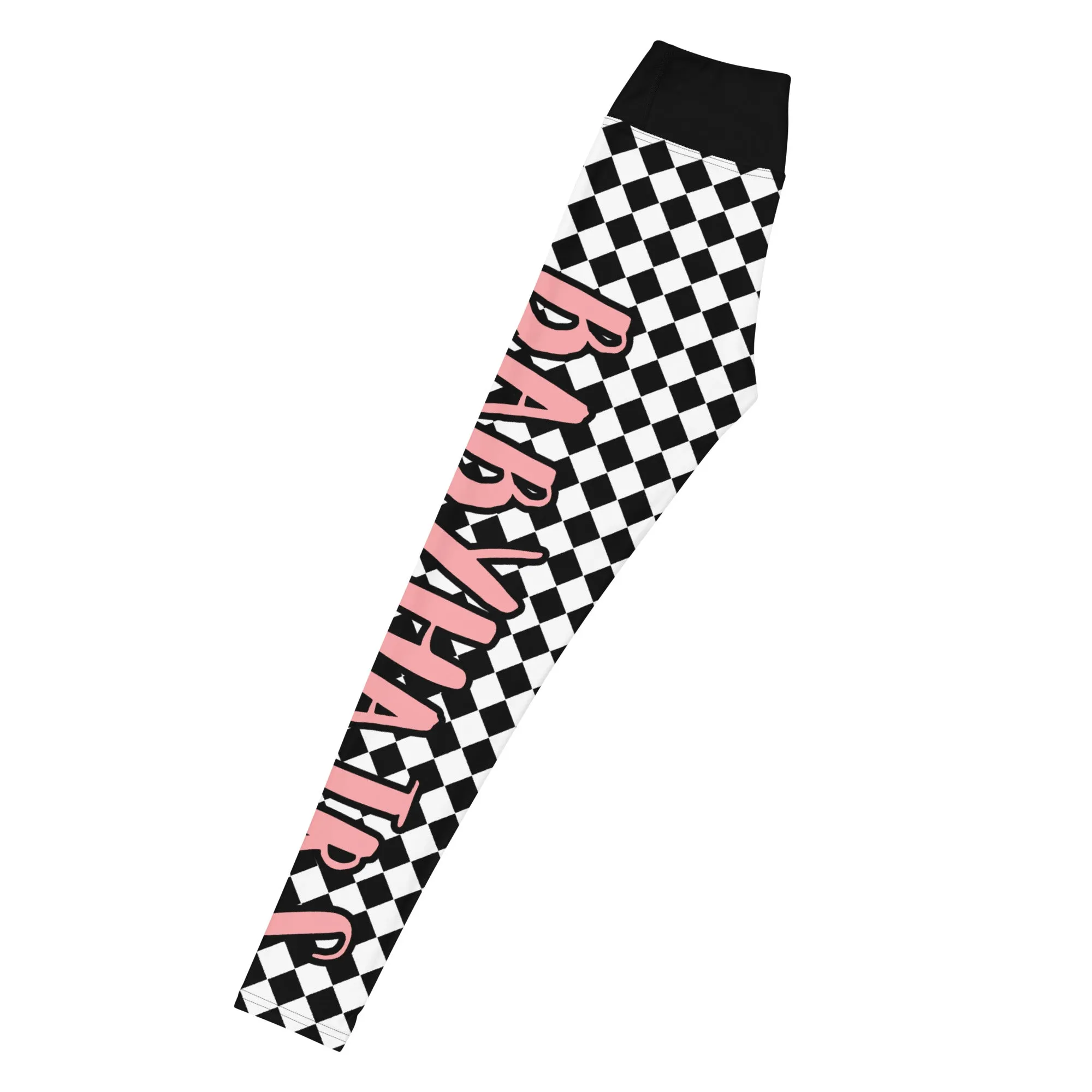 Airfros And Babyhairs Black and White Checkered Twinning Leggings