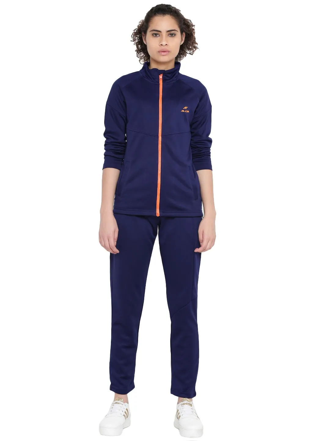 Alcis Women Solid Blue Track Suit