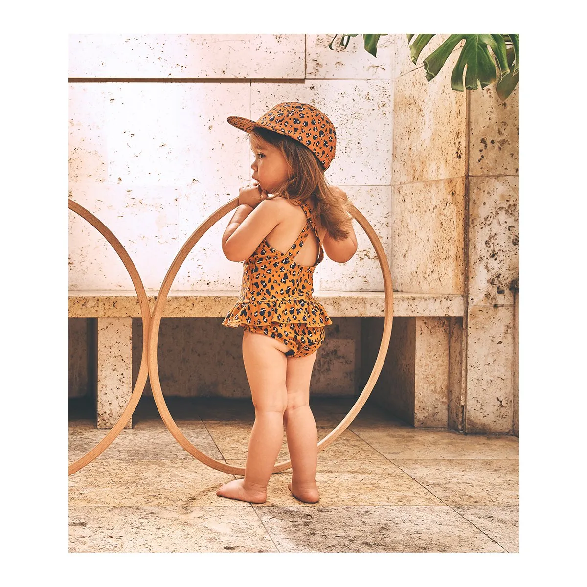 Amara Swimsuit - Mini leo/mustard