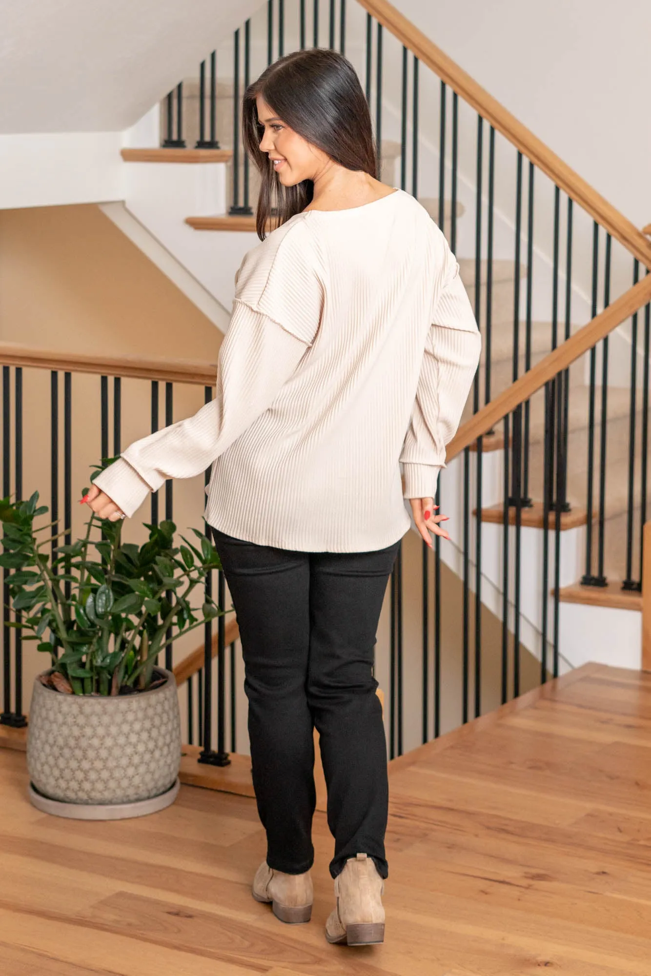 Amelia Pleated Pocket Top - Ivory
