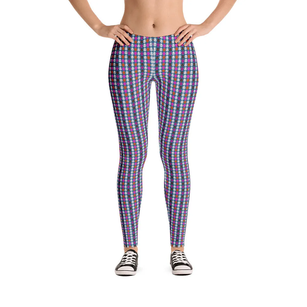 ANYTIME SKULLS Mid-Rise Leggings
