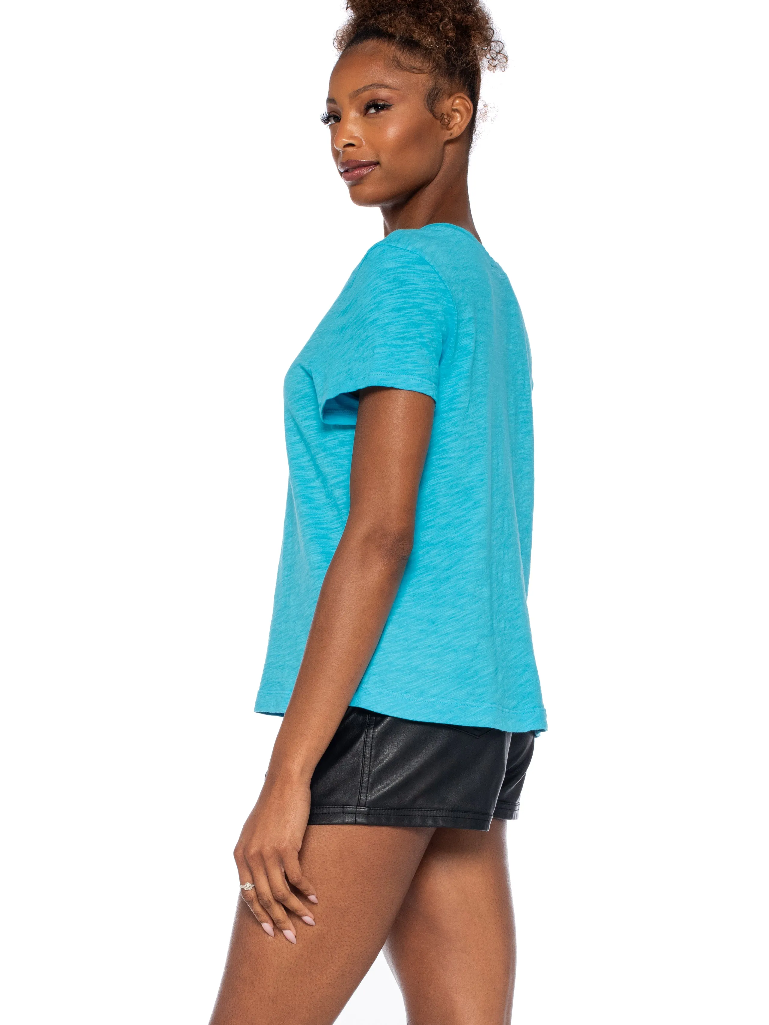 Baby Fit Short Sleeve Open Low Neck