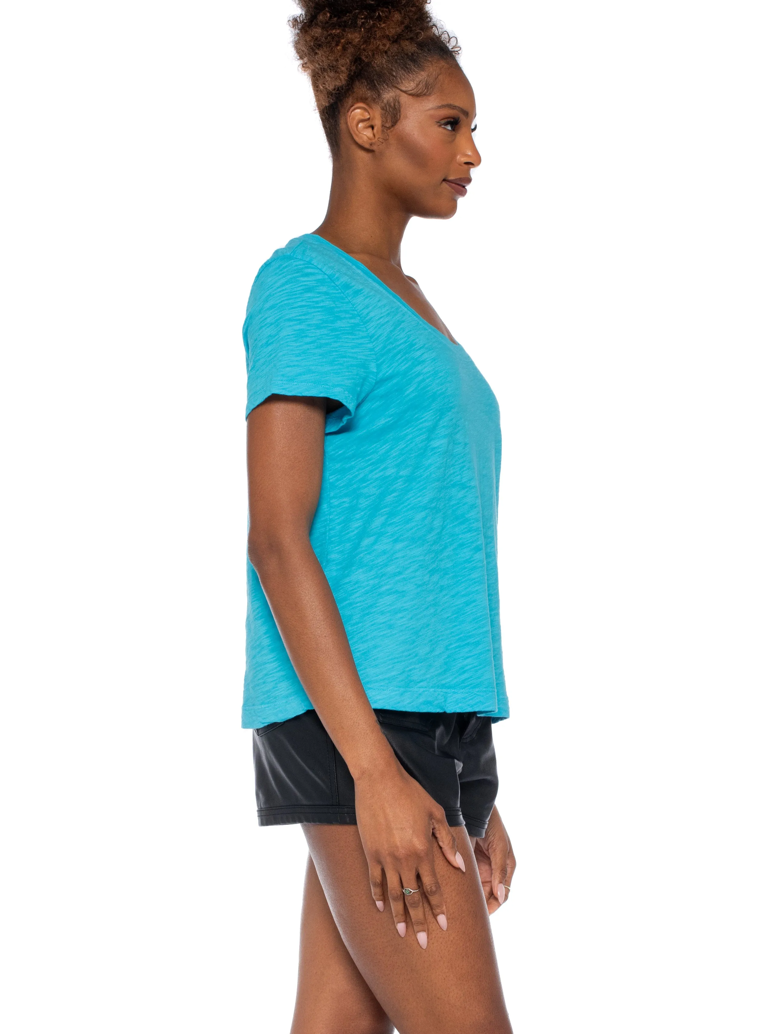 Baby Fit Short Sleeve Open Low Neck