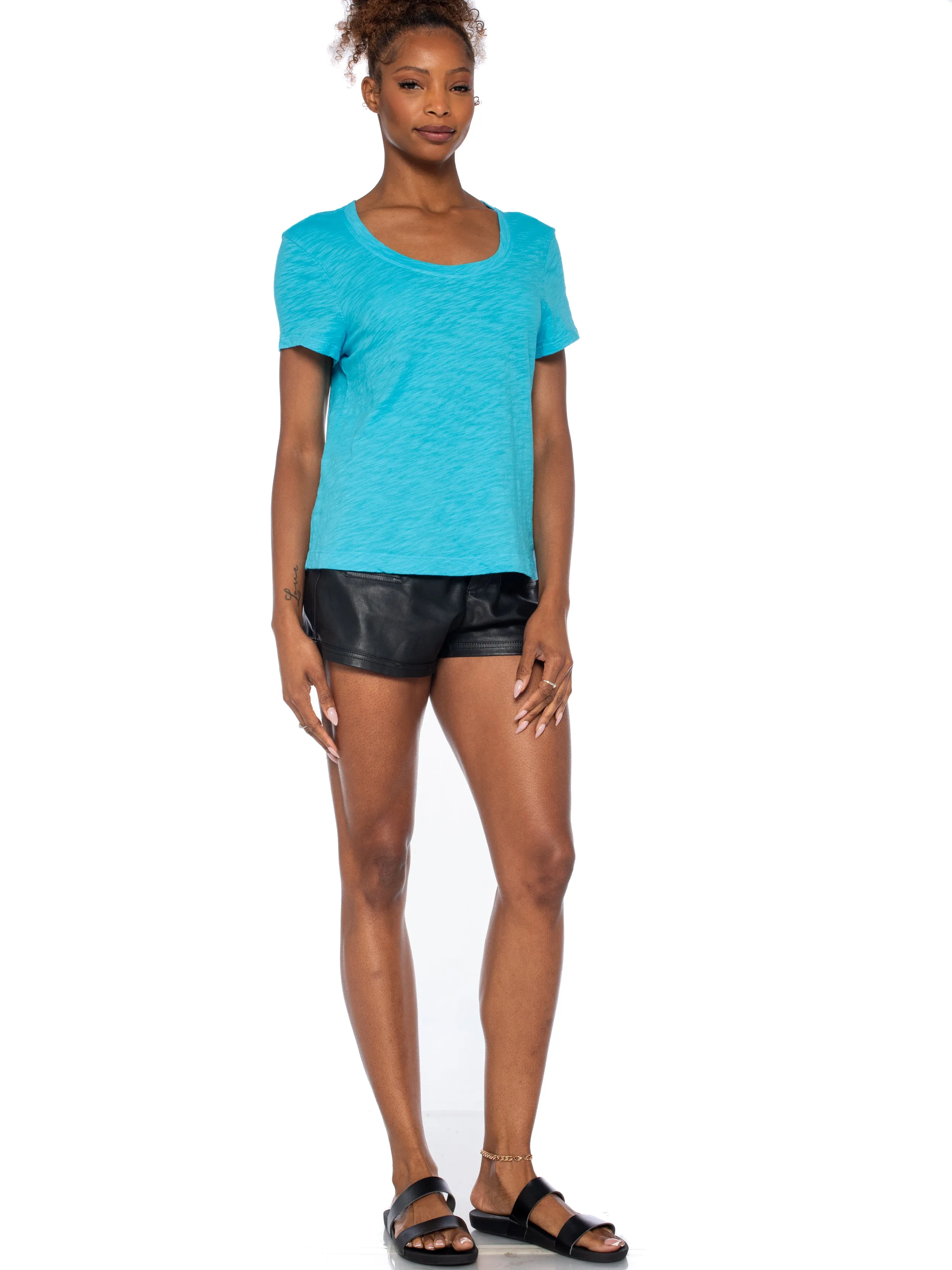 Baby Fit Short Sleeve Open Low Neck