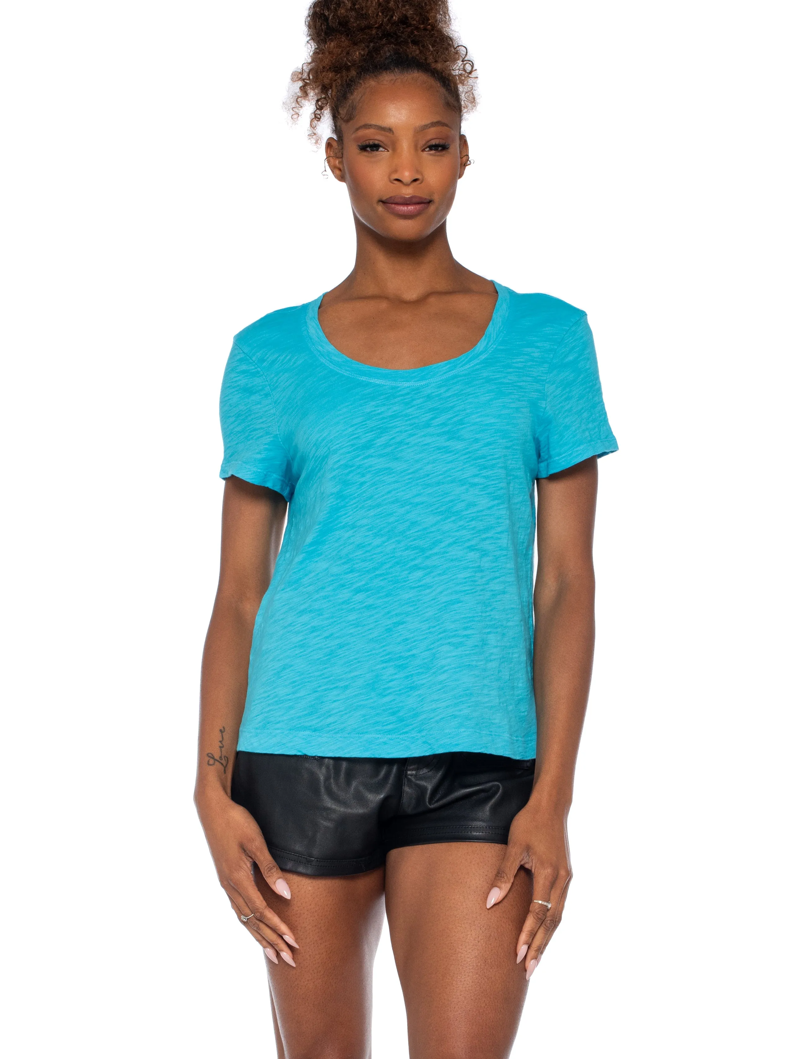 Baby Fit Short Sleeve Open Low Neck