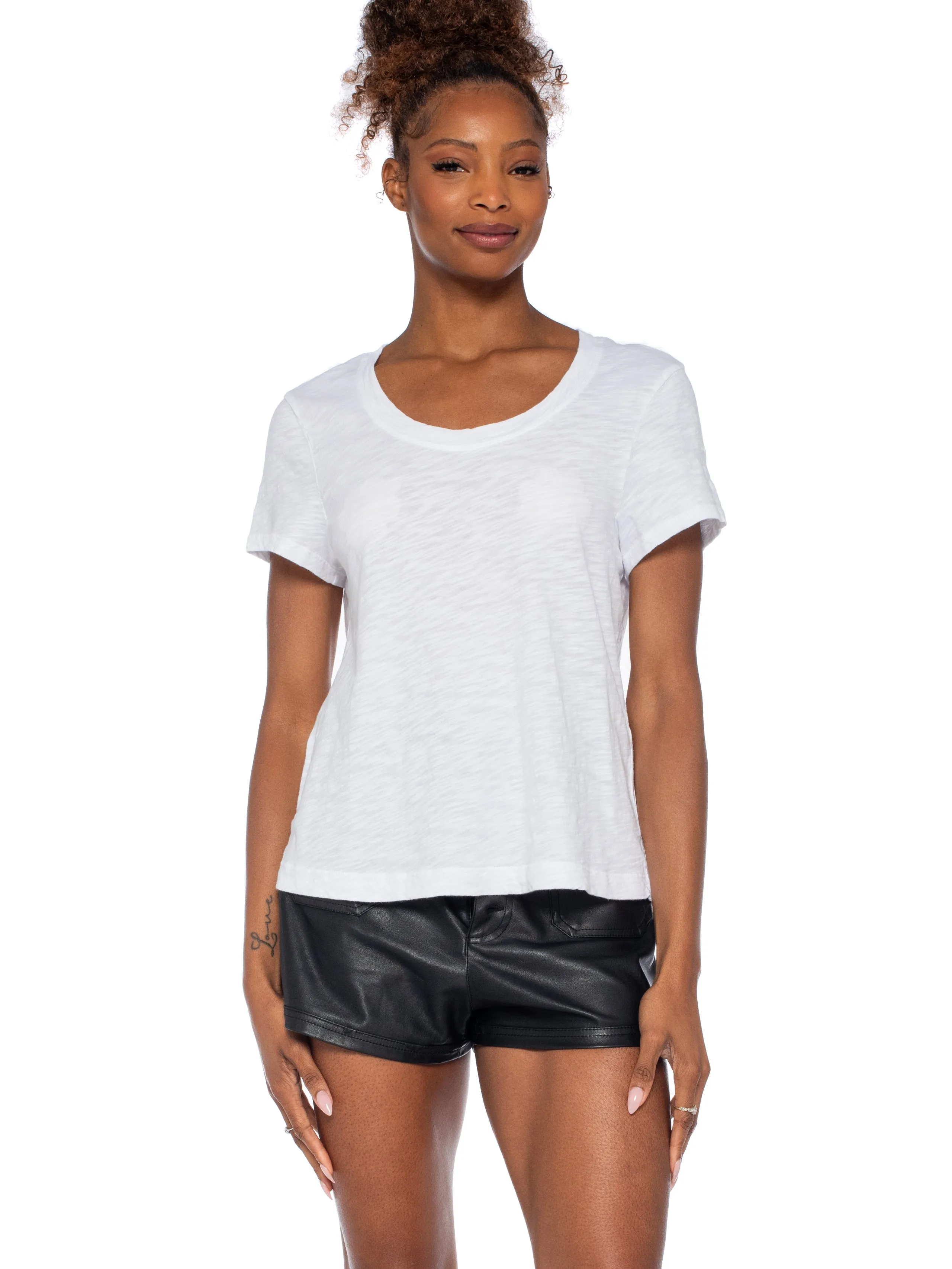 Baby Fit Short Sleeve Open Low Neck