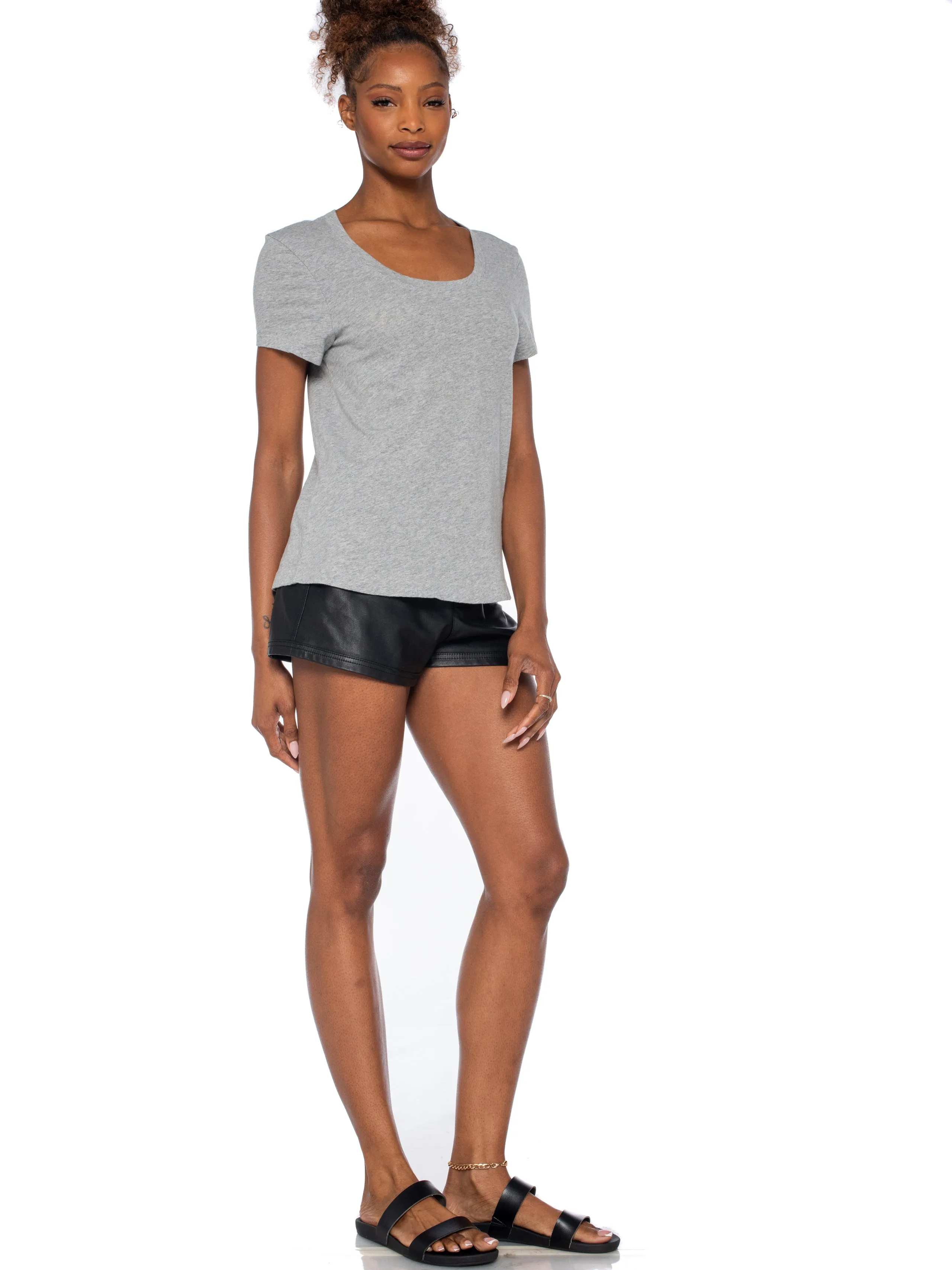 Baby Fit Short Sleeve Open Low Neck