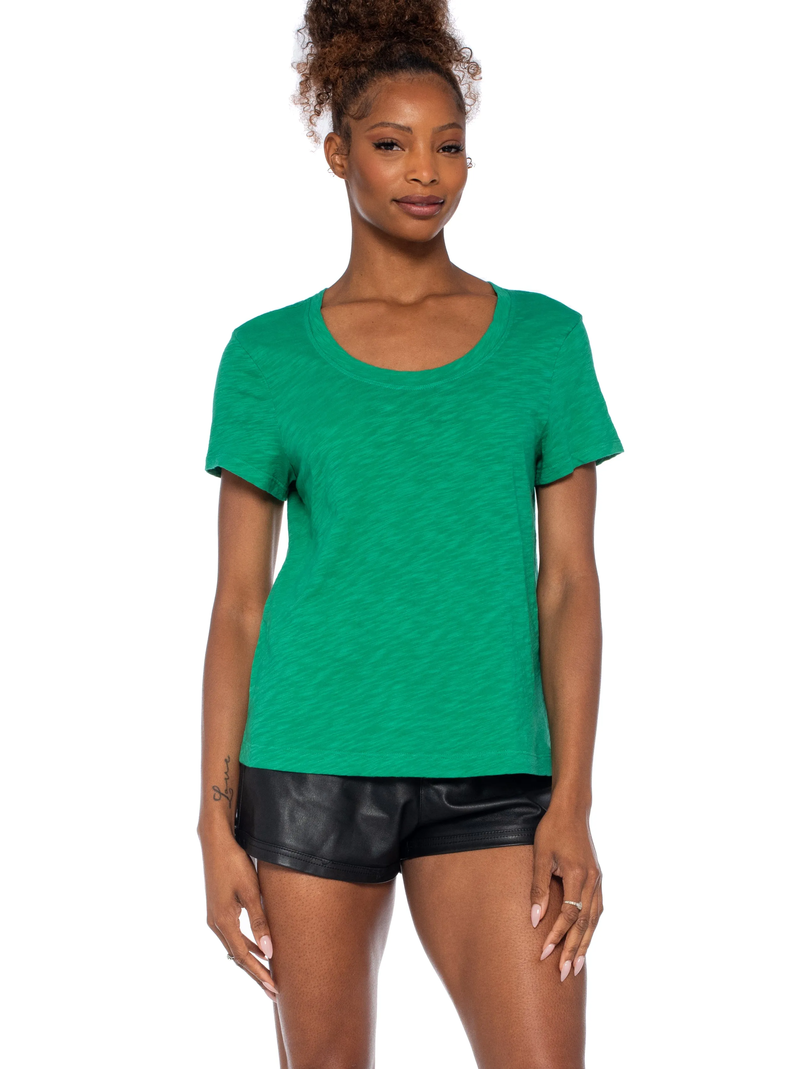 Baby Fit Short Sleeve Open Low Neck