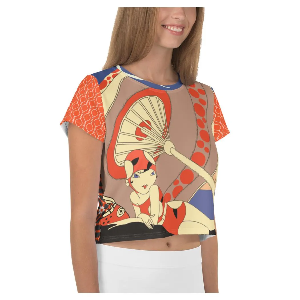 Beach Club AOP Crop Top