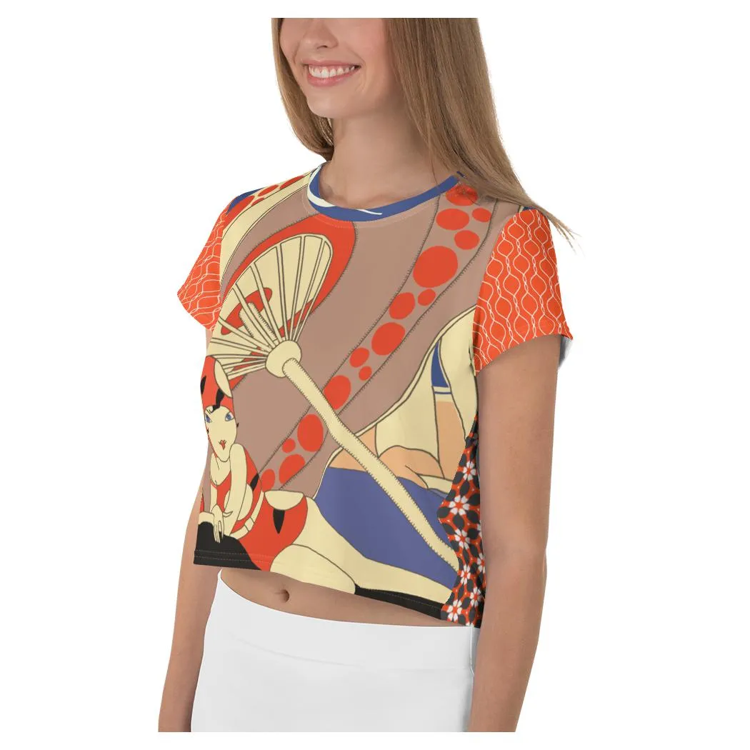 Beach Club AOP Crop Top