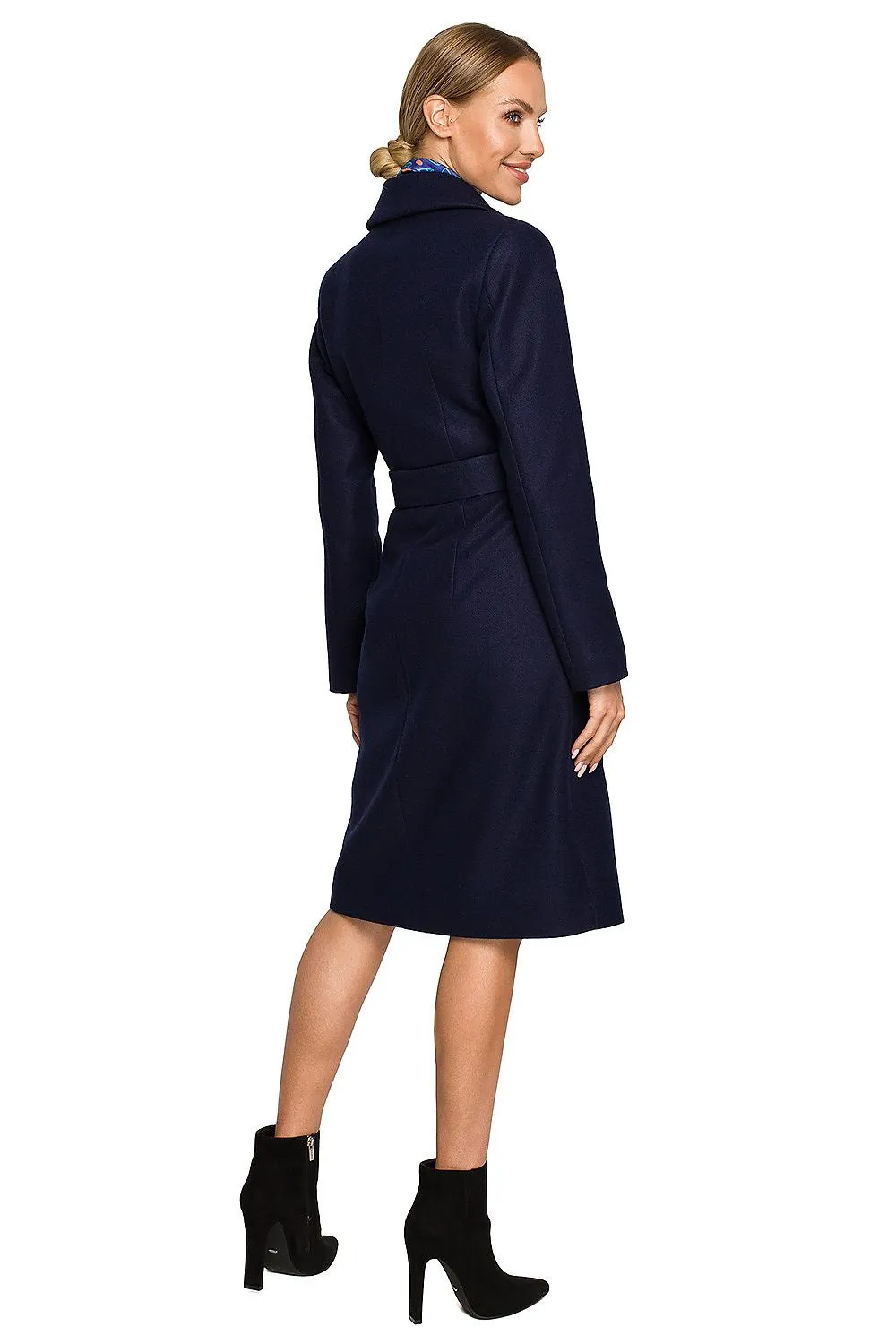 Belted Collar Fleece Coat