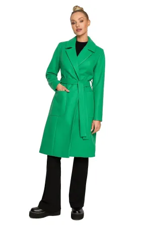 Belted Collar Fleece Coat
