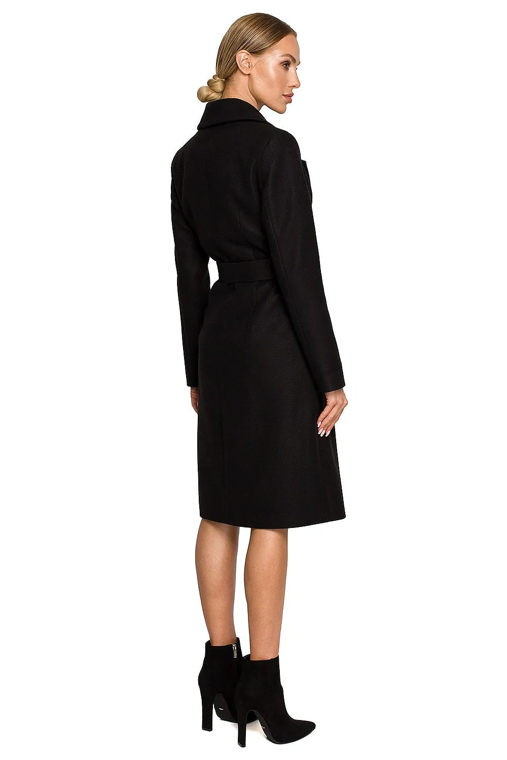 Belted Collar Fleece Coat