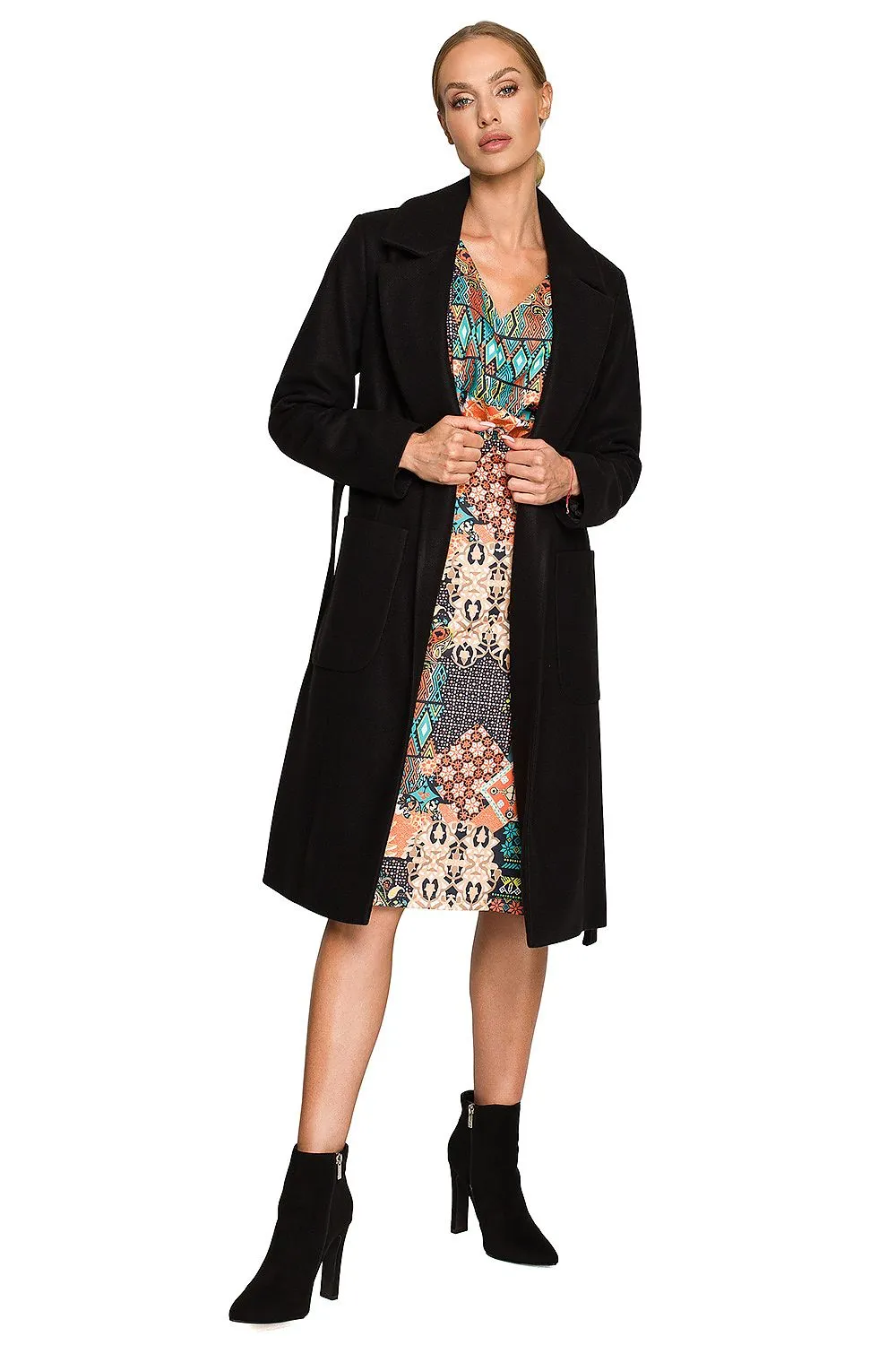 Belted Collar Fleece Coat