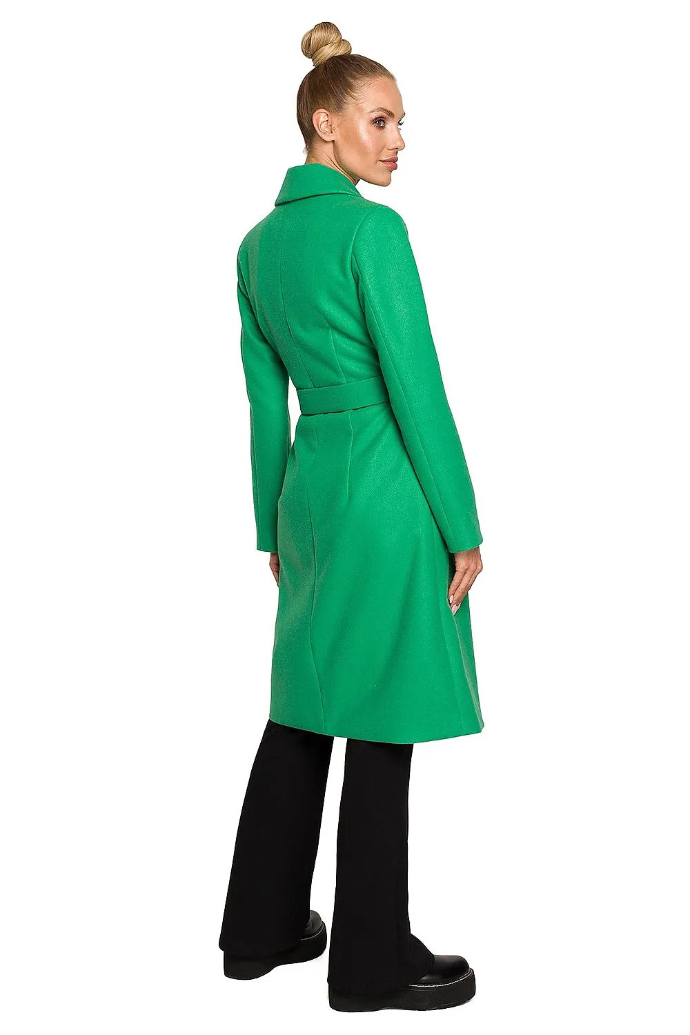 Belted Collar Fleece Coat