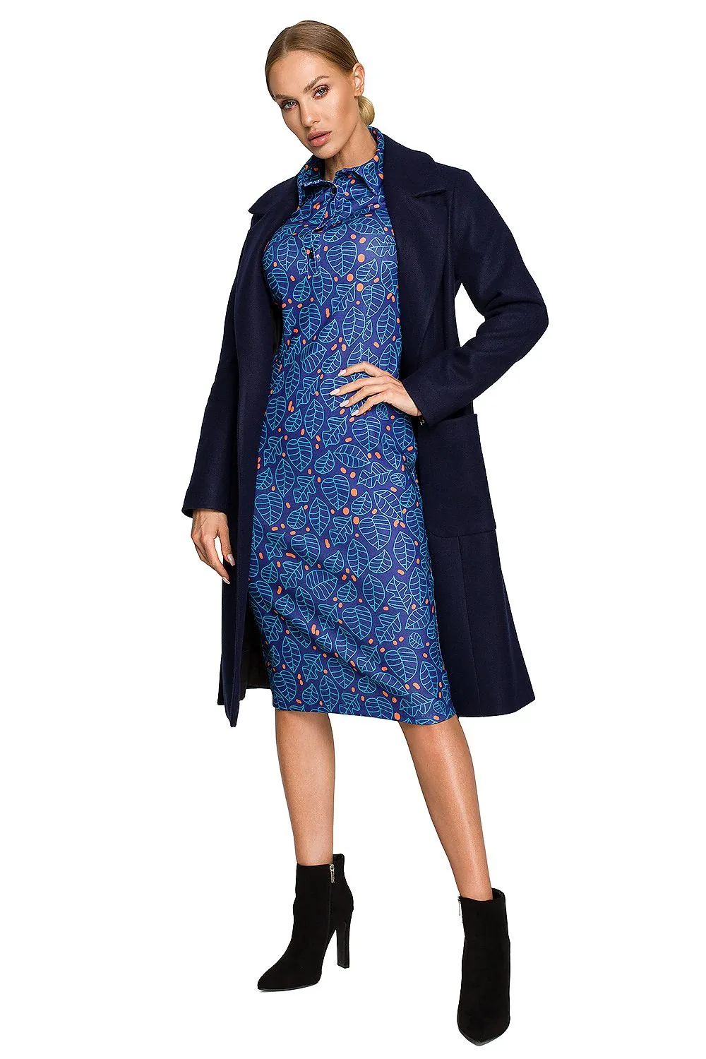 Belted Collar Fleece Coat