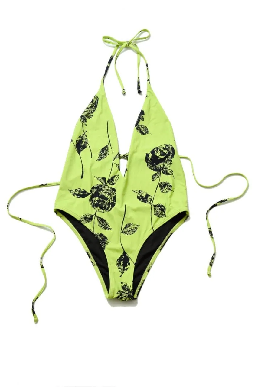 Bitching & Junkfood CHER One-Piece Swimsuit Neon Rose