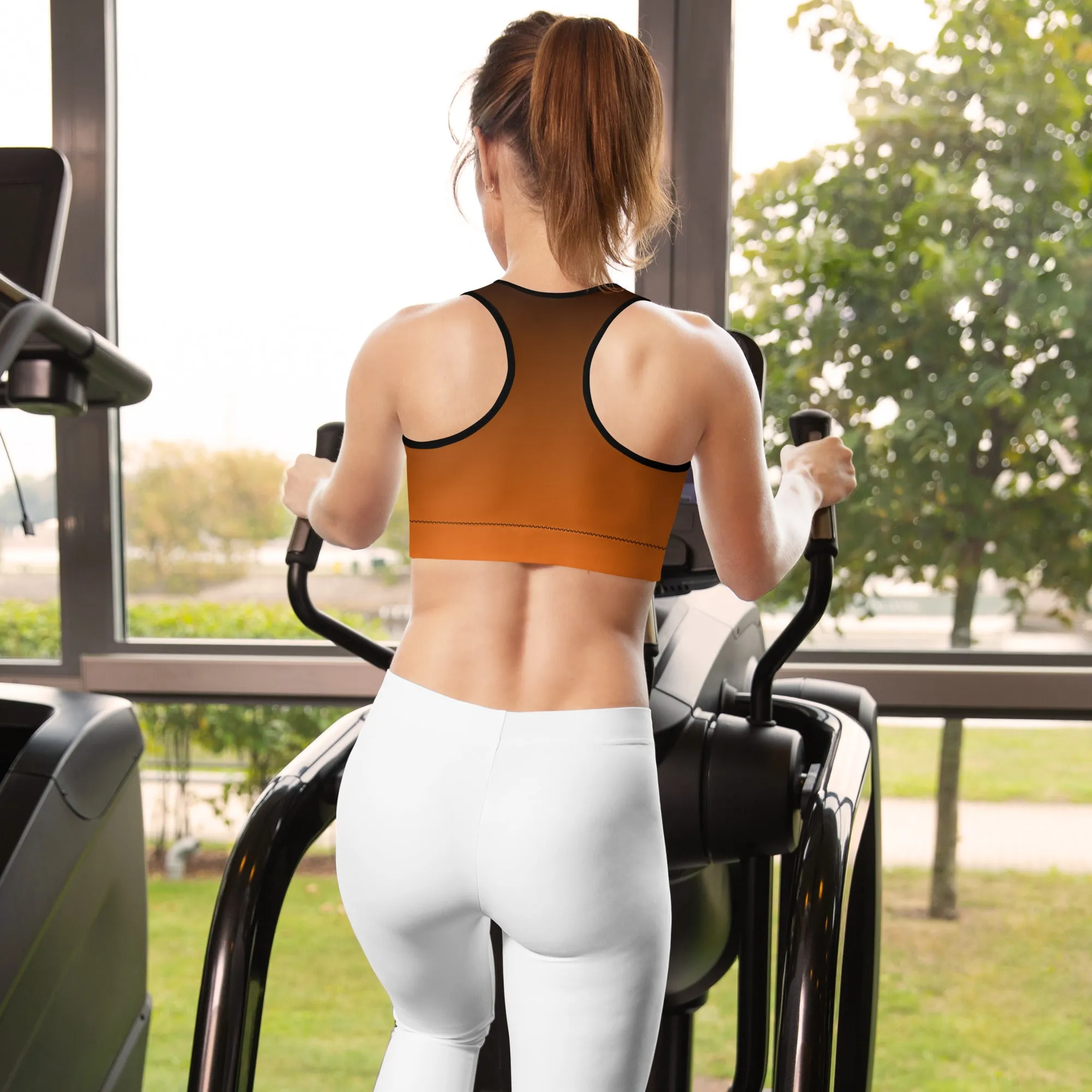 Black and Orange Ombre Sports bra