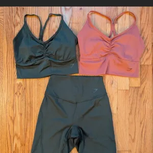 Black and Pink Sports Bra and Leggings Set