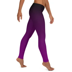 Black and Purple Ombre Mid-waist Leggings