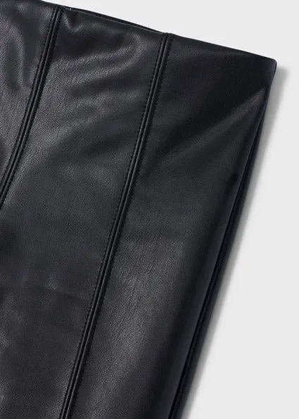 Black Faux Leather Leggings
