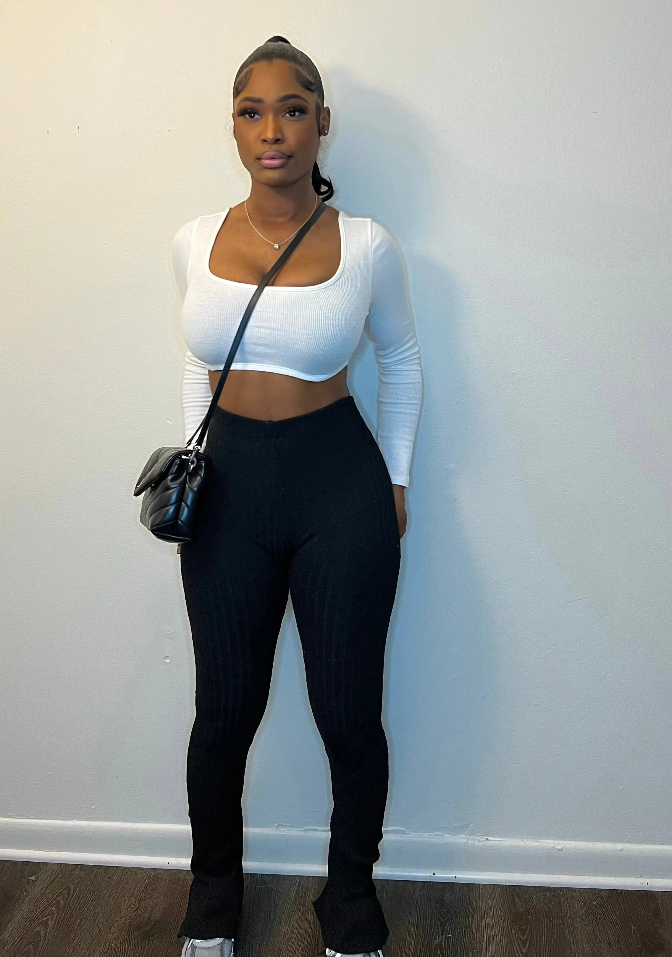 Black Knit Leggings
