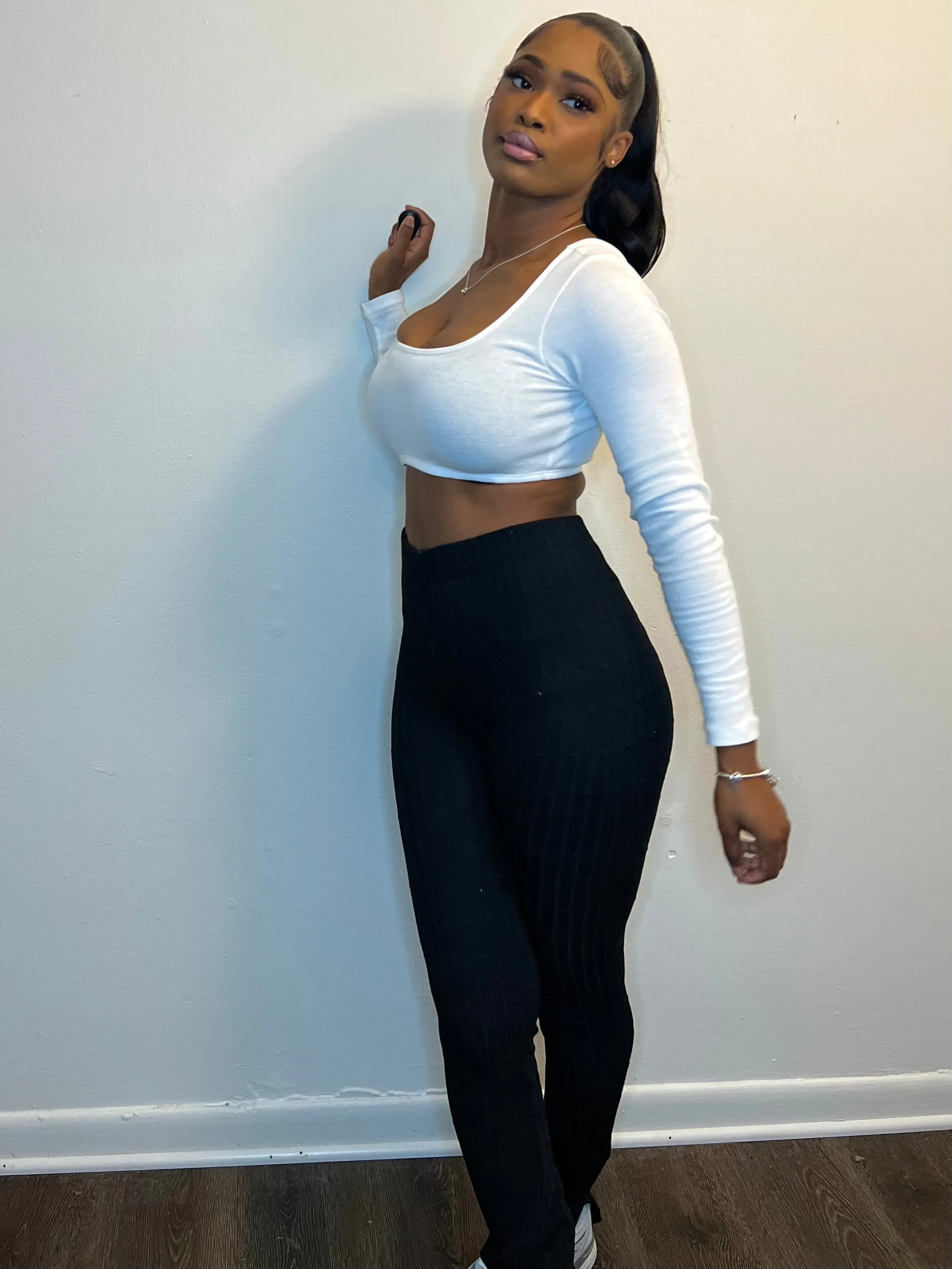 Black Knit Leggings