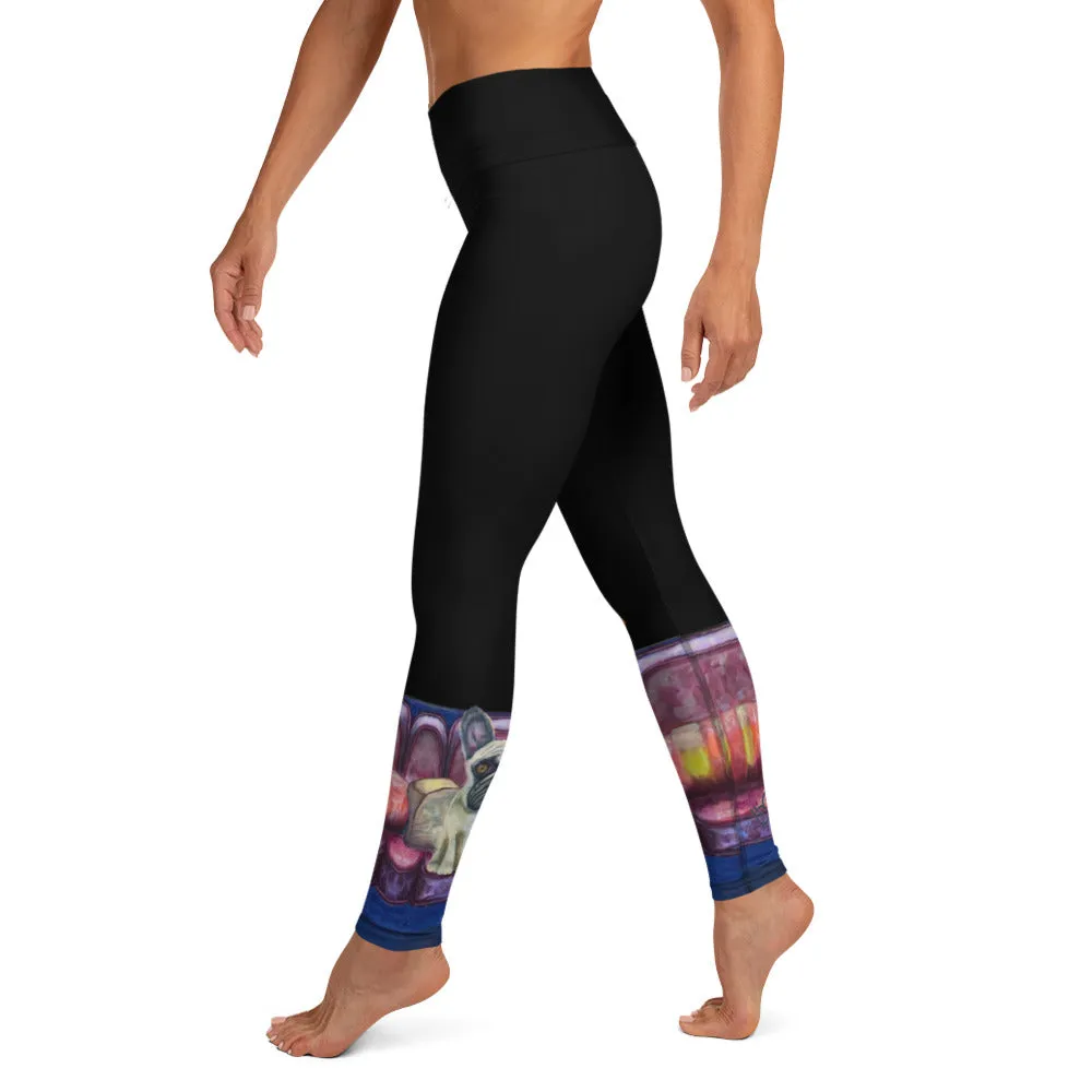 Black "Salon  Dogs" Yoga Leggings