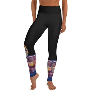 Black "Salon  Dogs" Yoga Leggings