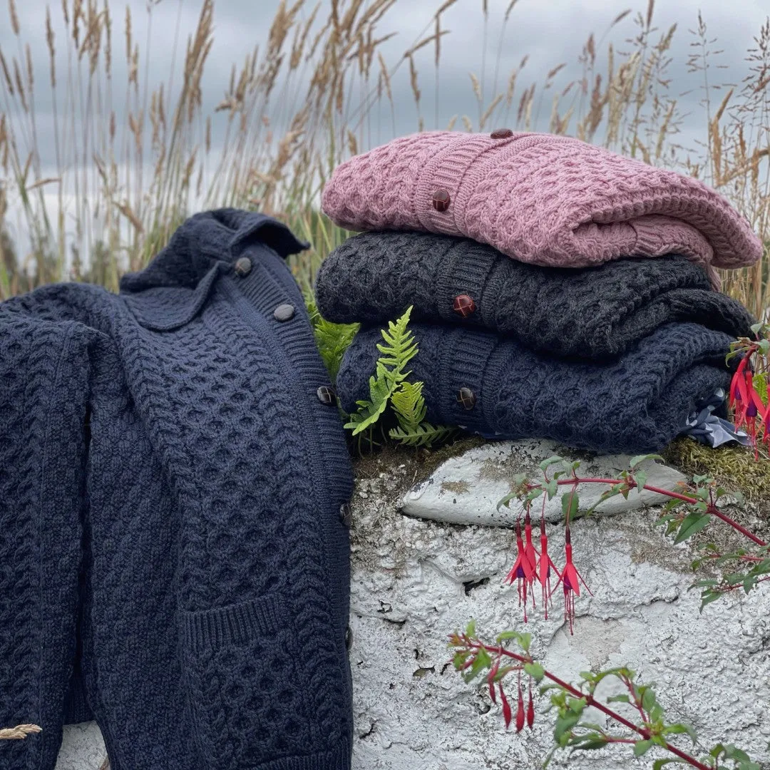 Blacksmith Collared Aran Cardigan