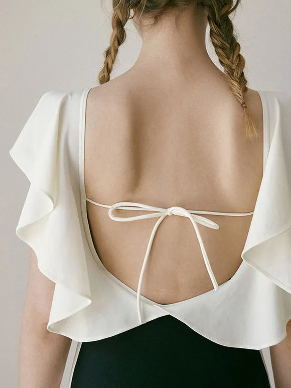 Blue Lolita Outfits Ruffles Sleeveless Jumpsuit Swimsuit