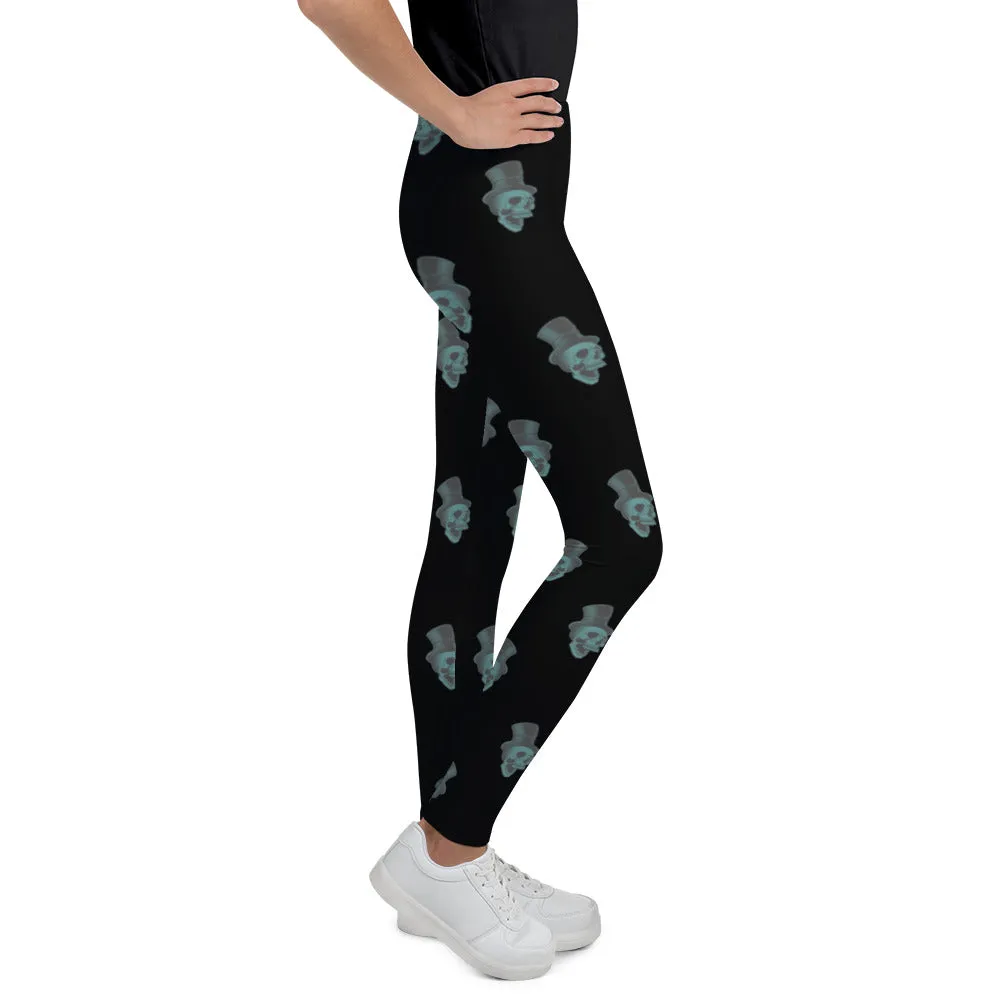 Blue Skull Youth Leggings